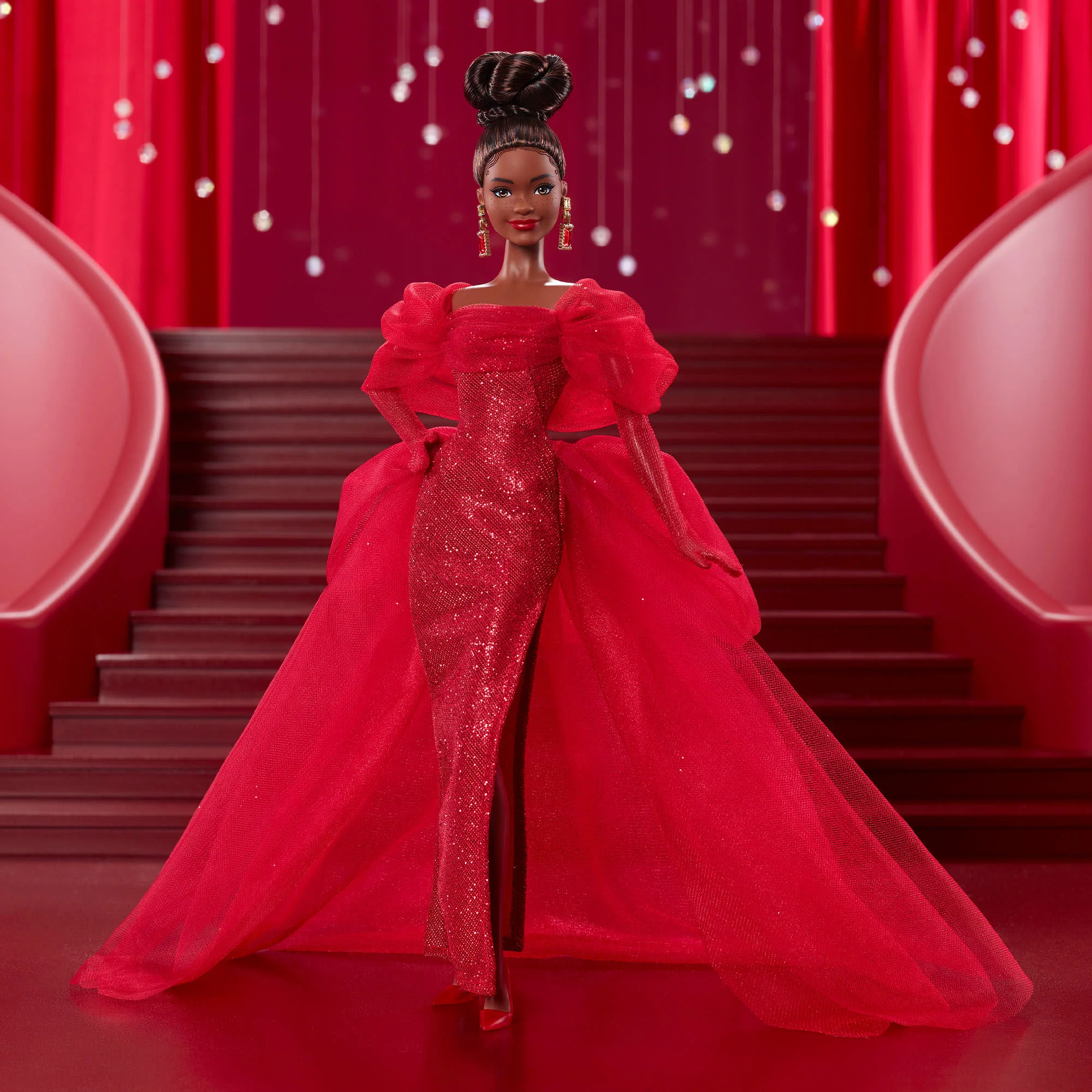 Barbie-Poupée Barbie Spécial 80Ème Anniversaire De Mattel-À Robe Rouge - Image 2