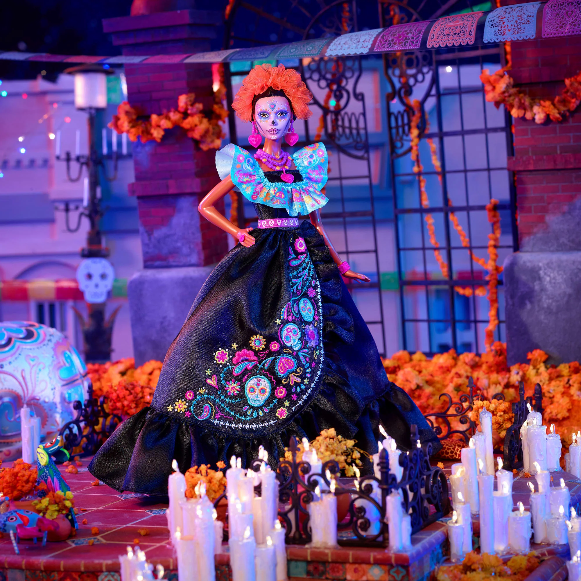 Barbie-Día De Muertos 2024-Poupée Signature Avec Robe Noire À Volants - Image 2