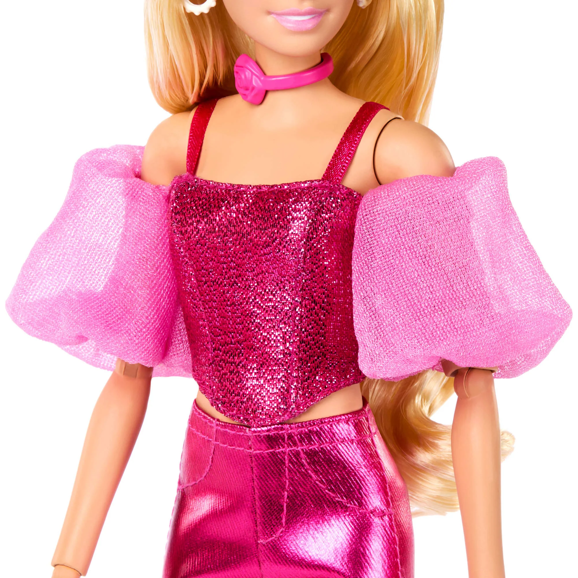 Barbie-Poupée Deluxe Style-Avec Tenue Rose Métallisé Et Cheveux Blonds - Image 3