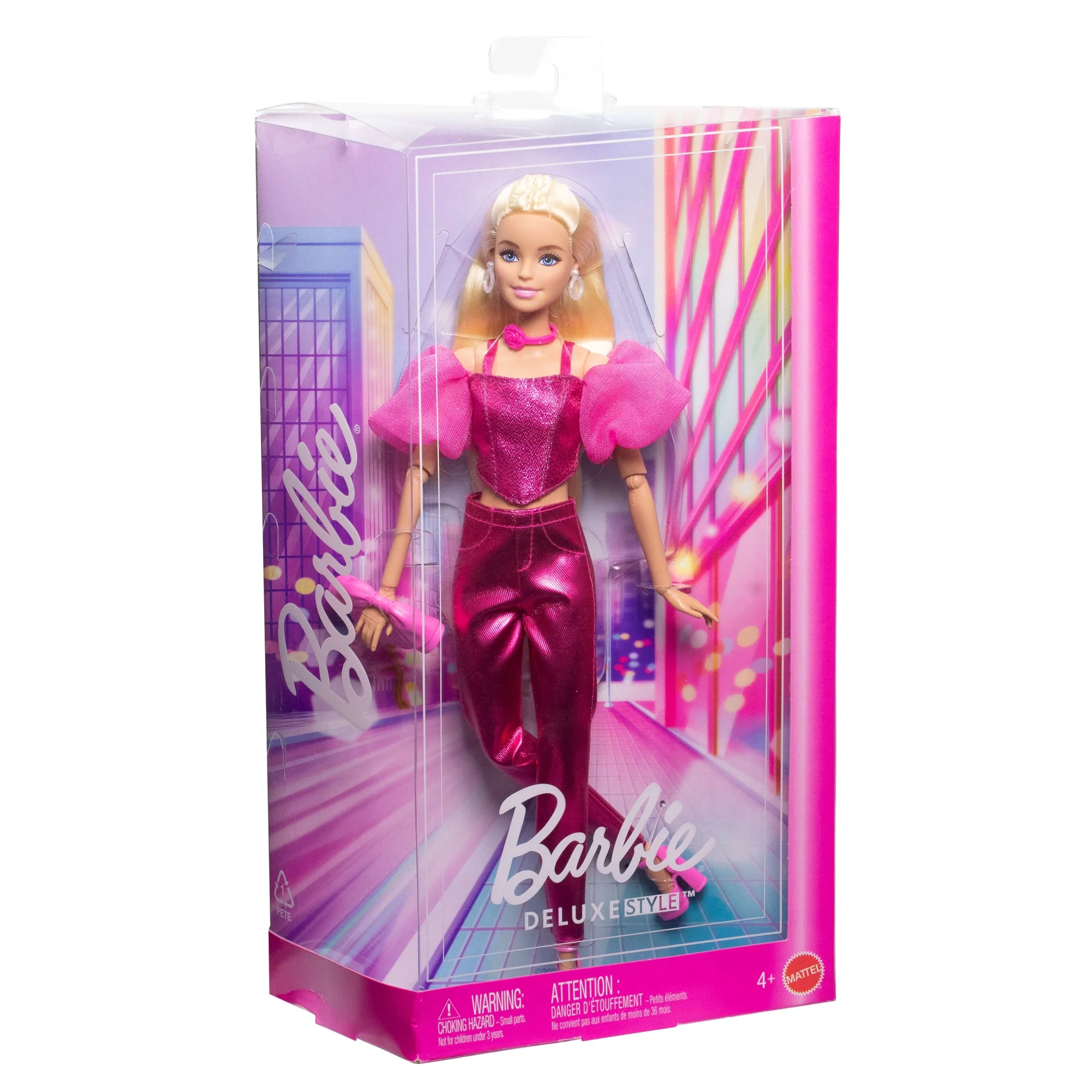 Barbie-Poupée Deluxe Style-Avec Tenue Rose Métallisé Et Cheveux Blonds - Image 6