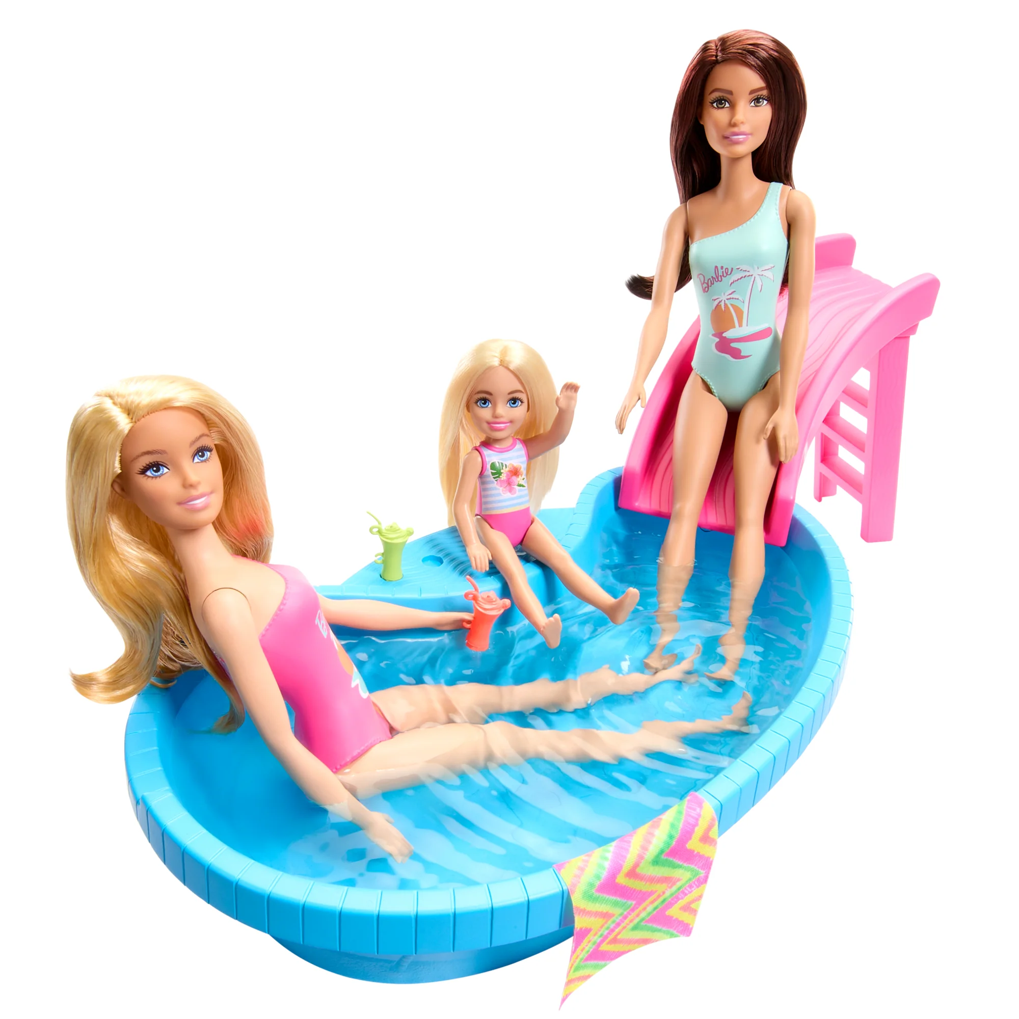 Barbie-Poupée Et Accessoires-Coffret Poupée Blonde Avec Piscine - Image 4