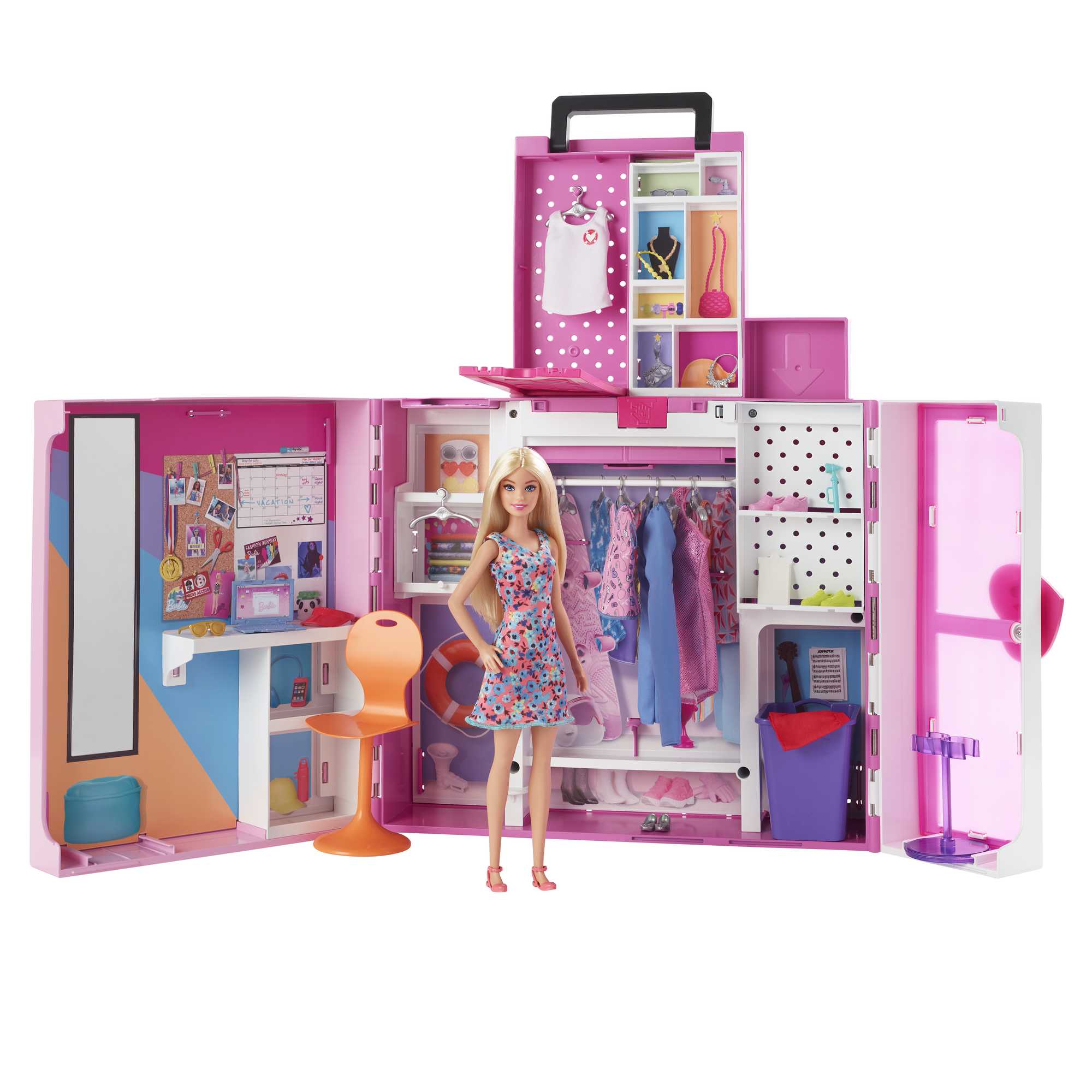 Barbie - Poupée Et Coffret Dressing Deluxe - Poupée Mannequin - 3 Ans Et +