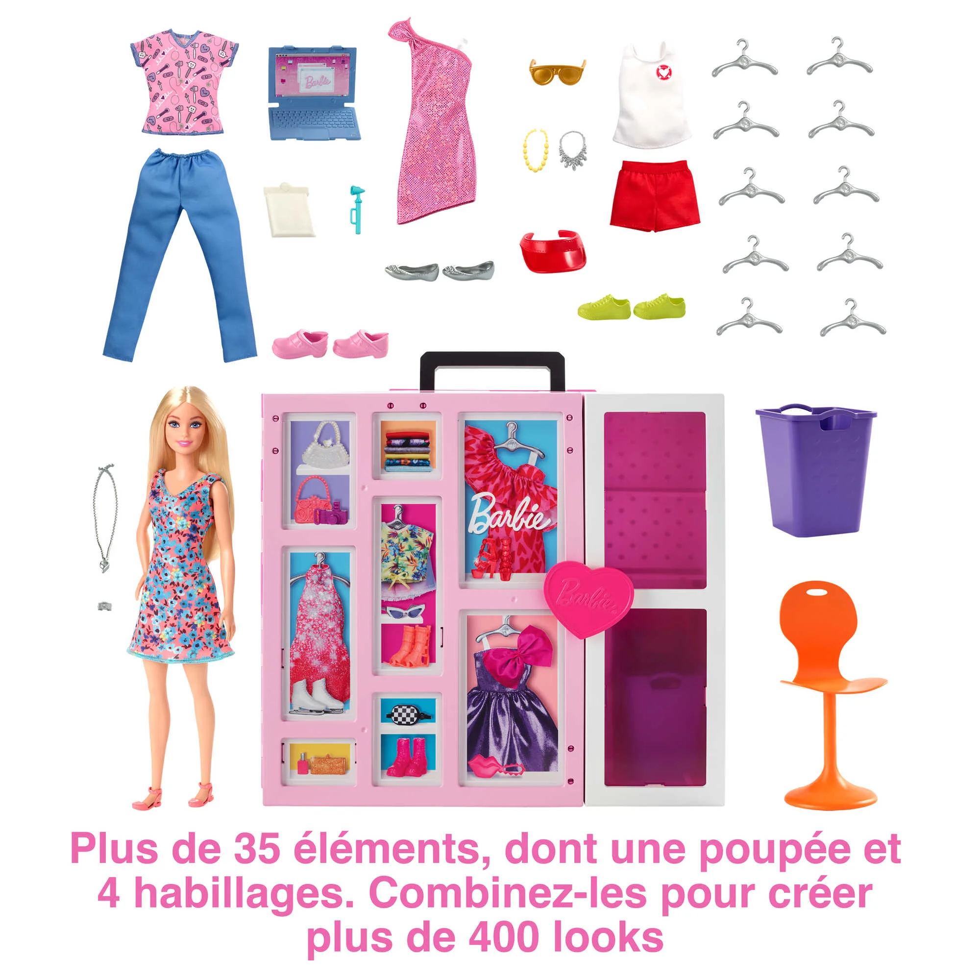 Barbie - Poupée Et Coffret Dressing Deluxe - Poupée Mannequin - 3 Ans Et + - Image 4