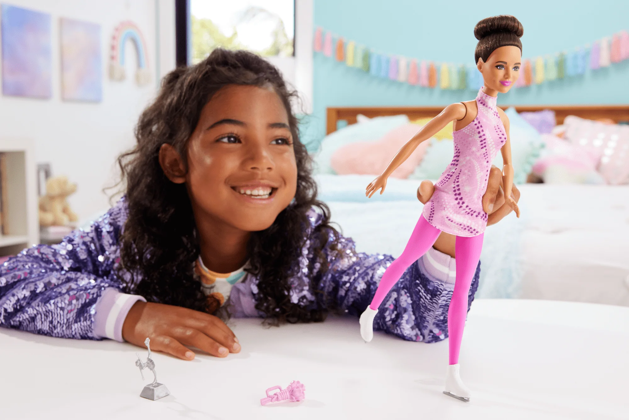 Barbie - Poupée Patineuse Artistique - Poupée Mannequin - 3 Ans Et + - Image 2