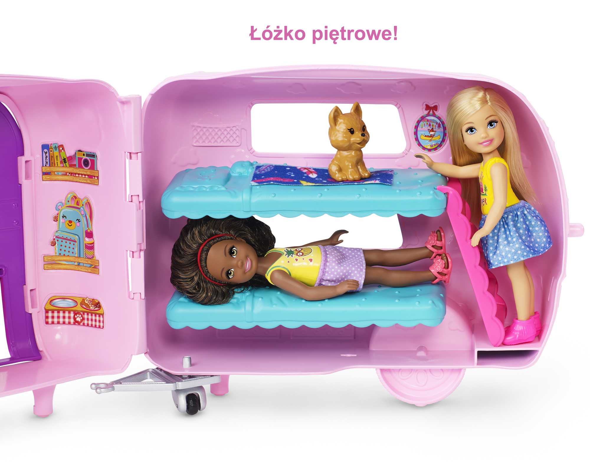 Barbie Przyczepa kempingowa Chelsea + lalka, szczeniaczek, samochód i akcesoria - Image 4