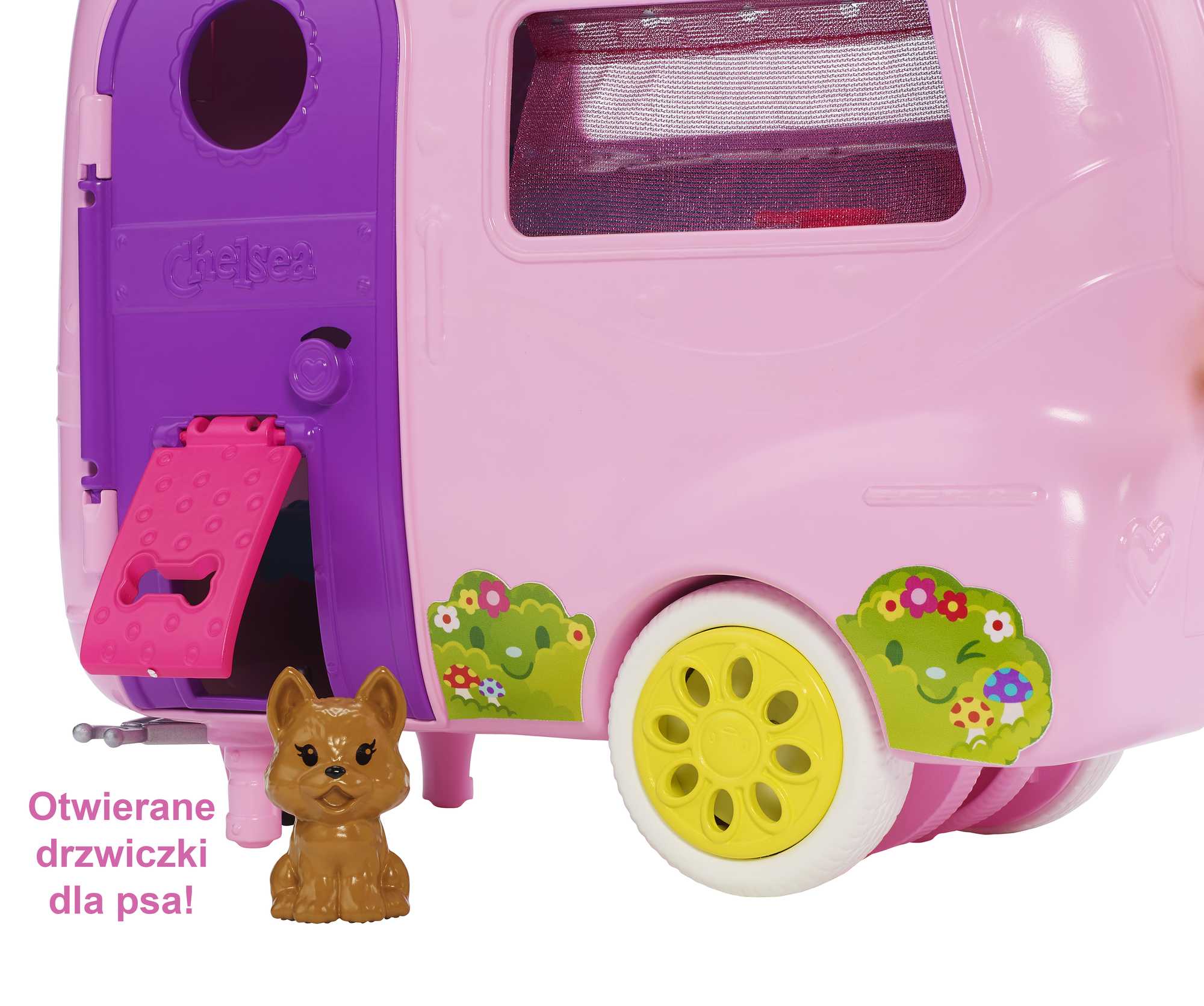Barbie Przyczepa kempingowa Chelsea + lalka, szczeniaczek, samochód i akcesoria - Image 5