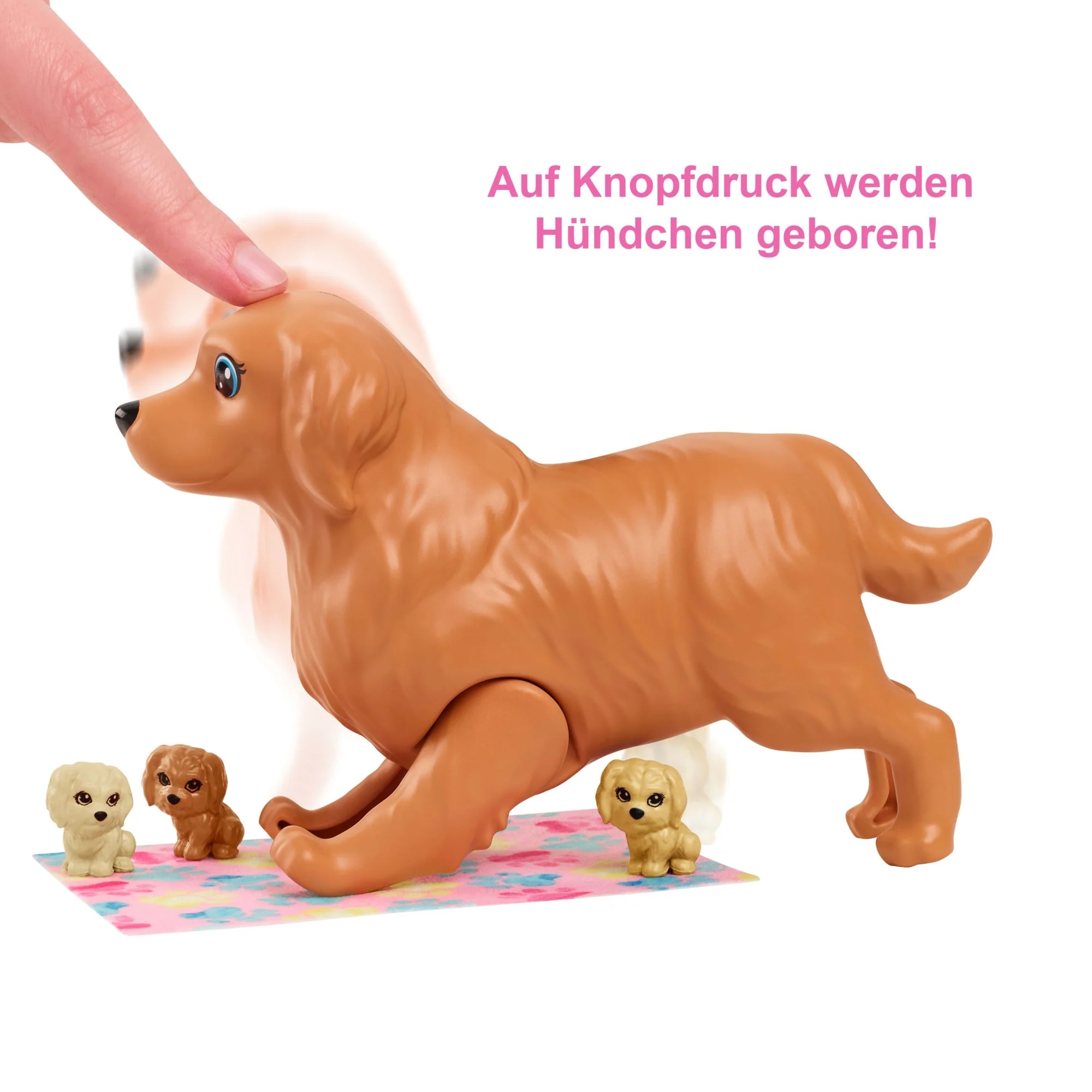 Barbie Puppe (Blond) Mit Hund & Welpen, Set Inkl. Zubehör - Image 3