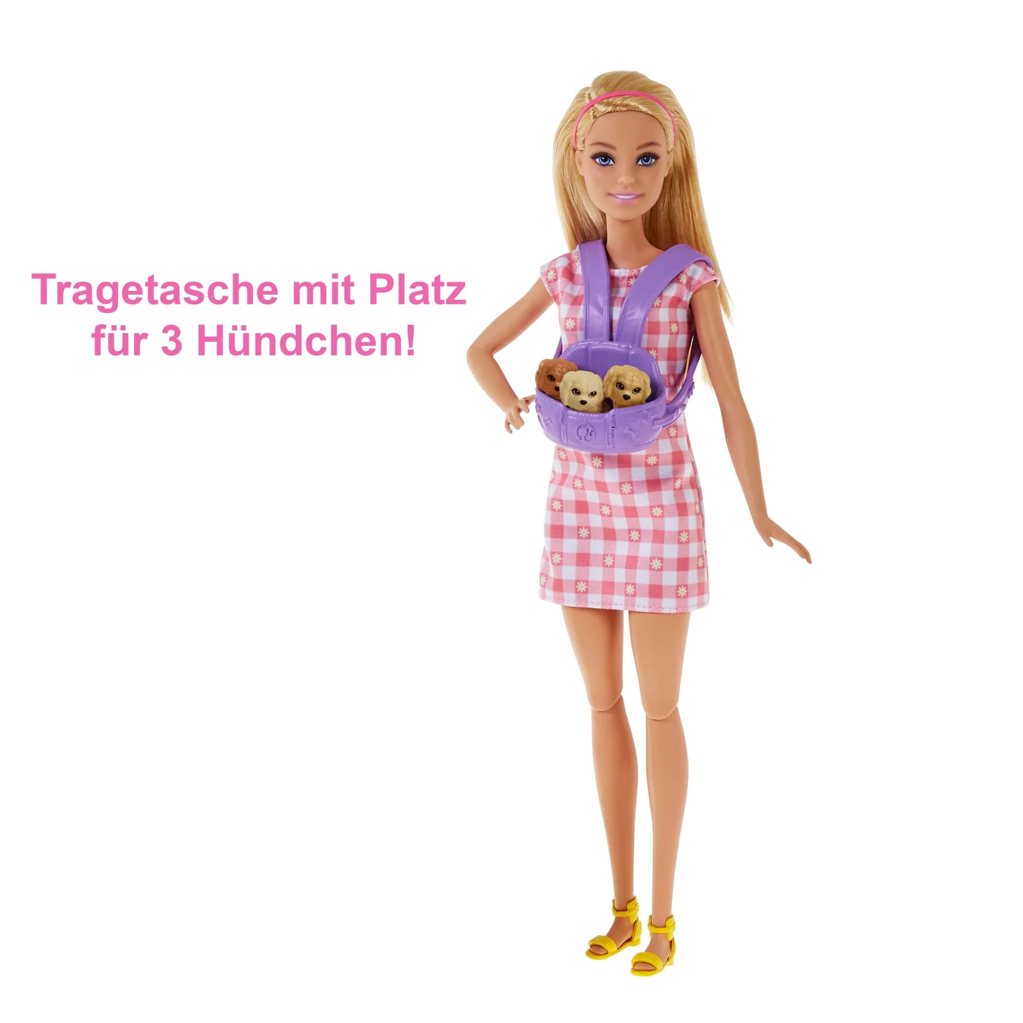 Barbie Puppe (Blond) Mit Hund & Welpen, Set Inkl. Zubehör - Image 5