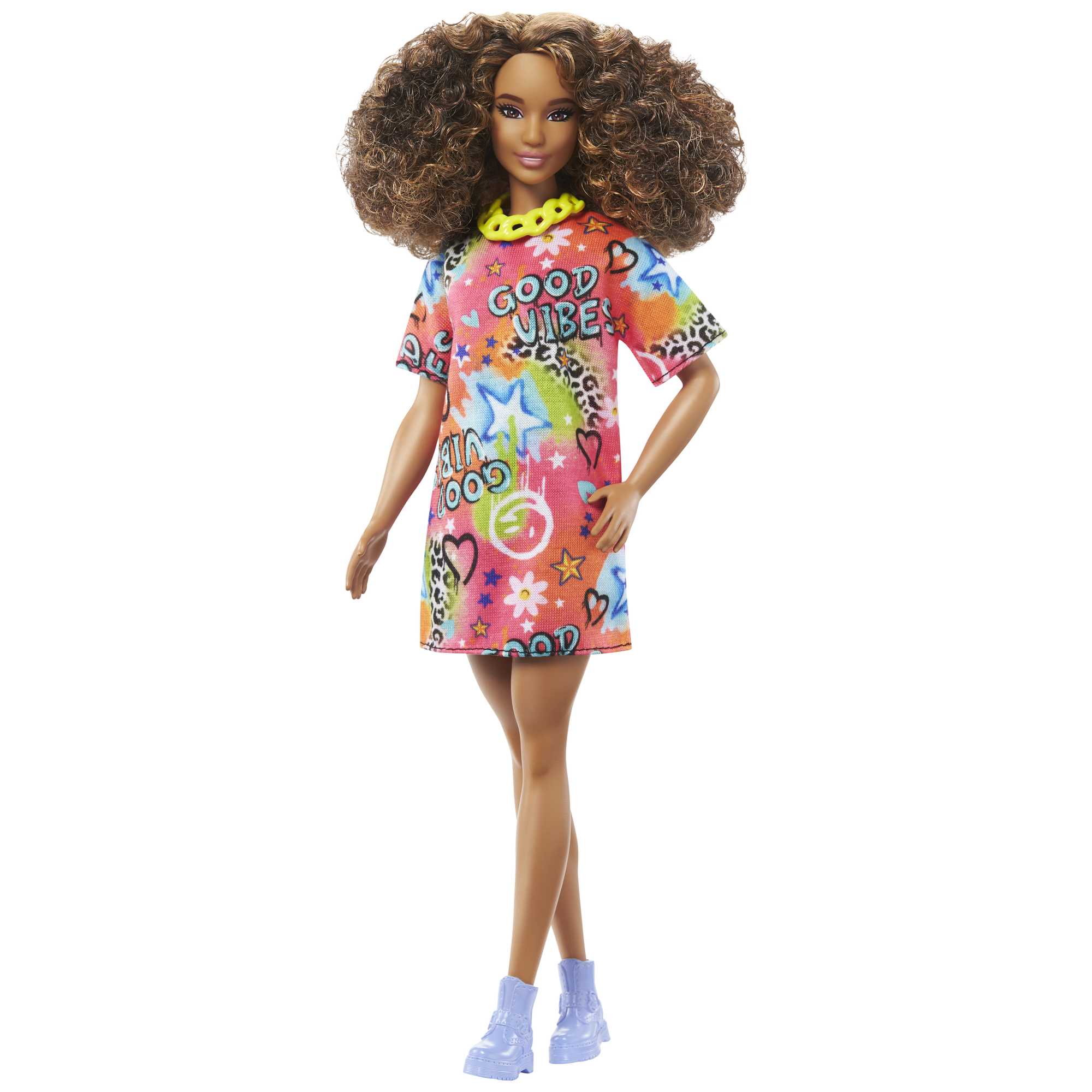 Barbie-Puppe, Brünett Mit Graffiti-Kleid, Barbie Fashionistas - Image 5