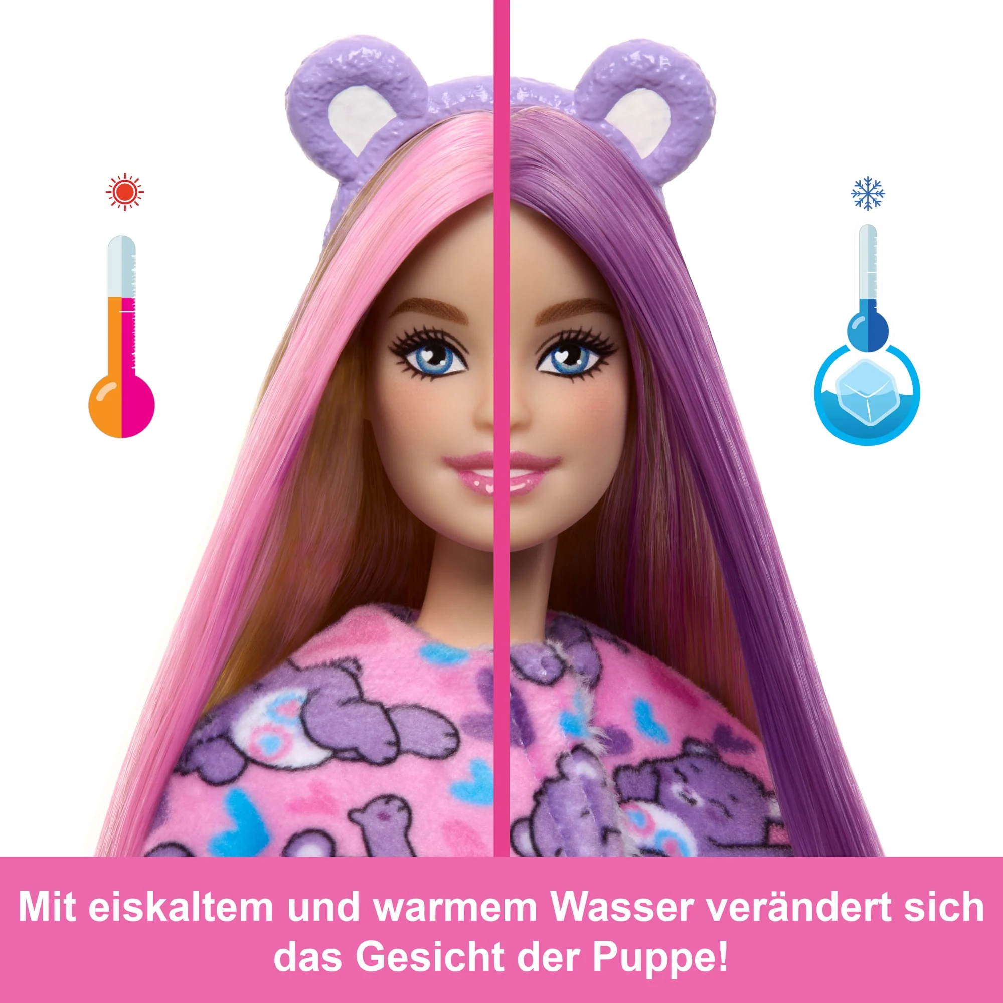 Barbie-Puppe Der Cutie Reveal Glücksbärchi-Reihe Mit Accessoires Und Teile-Gern-Bärchi-Kostüm, 10 Überraschungen - Image 4