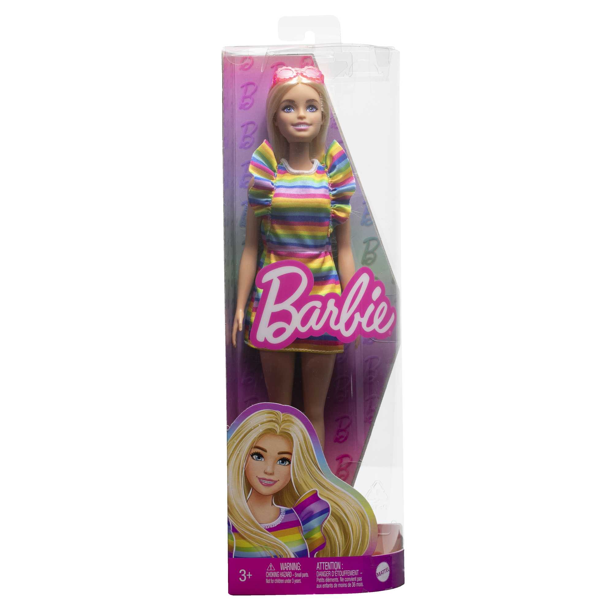 Barbie-Puppe Mit Zahnspange Und Regenbogenkleid, Barbie Fashionistas - Image 6