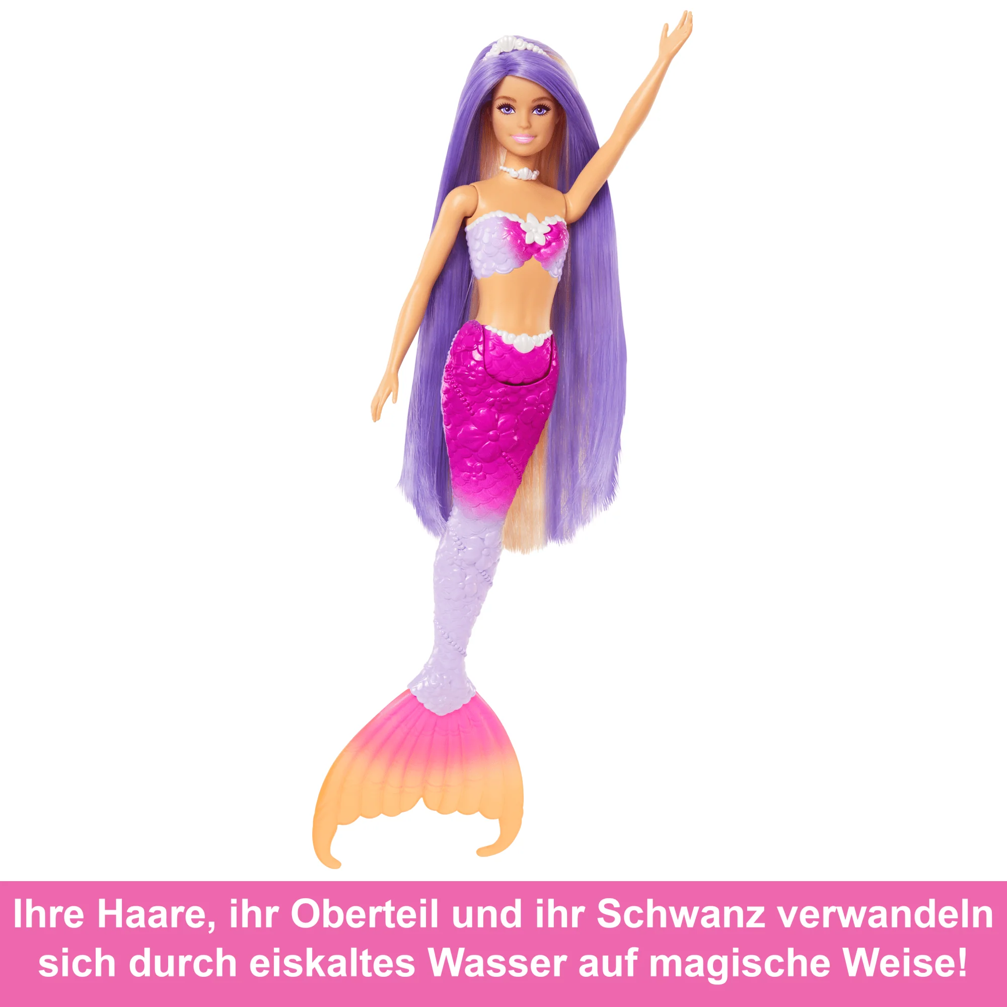 Barbie Malibu“ Meerjungfrau-Puppe Mit Farbwechseleffekt, Delfin Und Accessoires - Image 4
