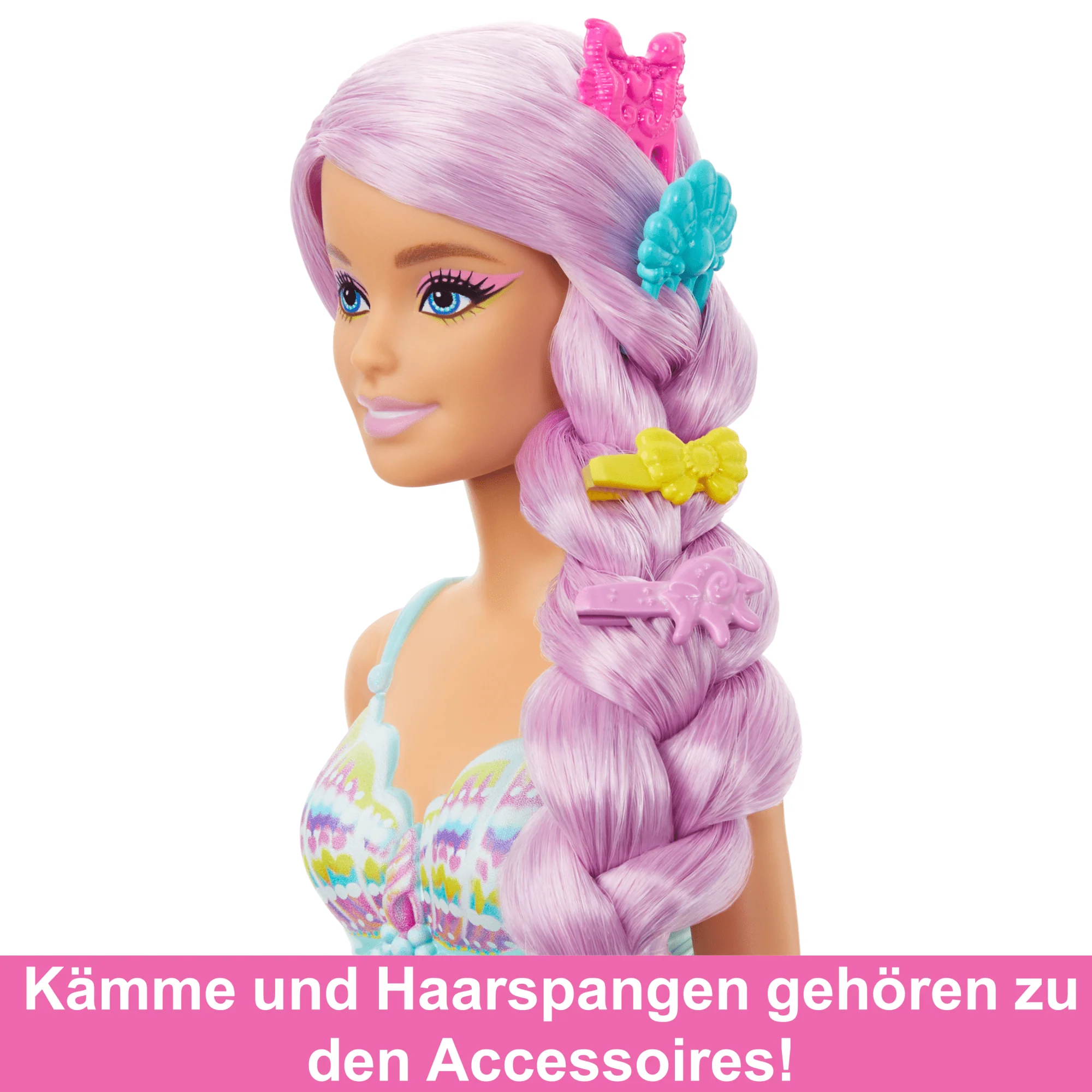 Barbie Meerjungfrauen-Puppe Mit Ca. 18 Cm Langen Fantasy-Haaren Und Zubehör Zum Stylen - Image 3
