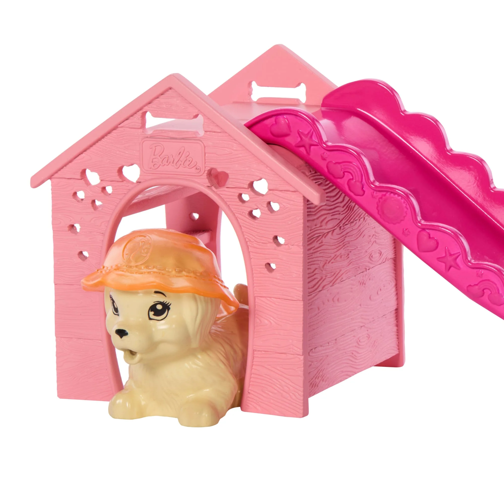 Barbie Puppy Pool Party Playset With Doll, Pool, Doghouse & Slide, 2 Pet Figures & 6 Accessories - Image 5
