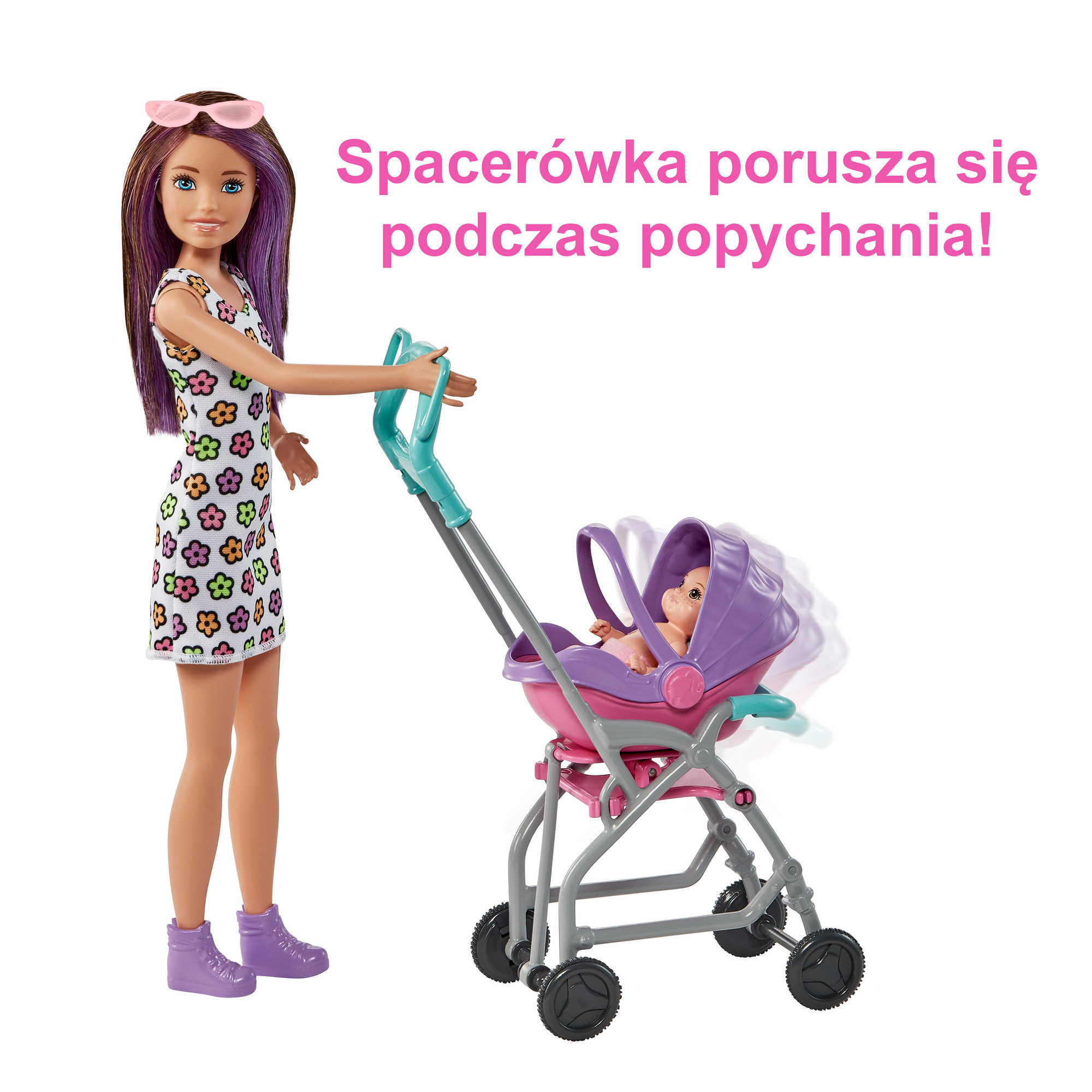 Barbie Skipper Klub Opiekunek Spacerówka Zestaw i 2 lalki, dla dzieci od 3 roku życia - Image 3