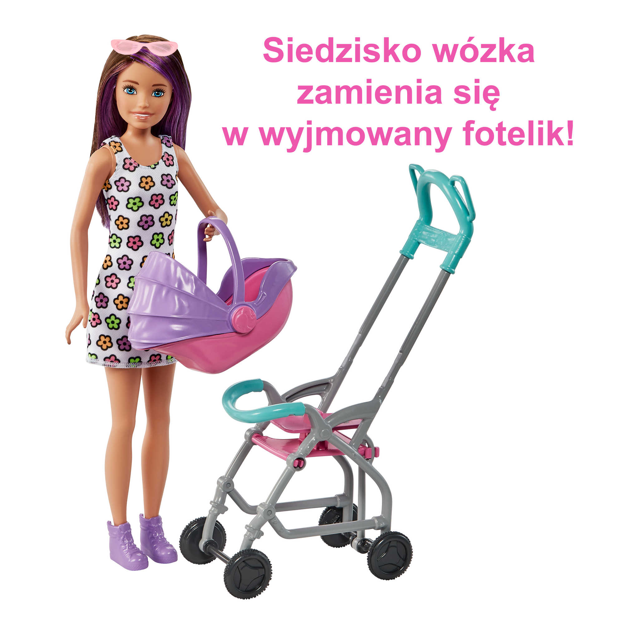 Barbie Skipper Klub Opiekunek Spacerówka Zestaw i 2 lalki, dla dzieci od 3 roku życia - Image 4