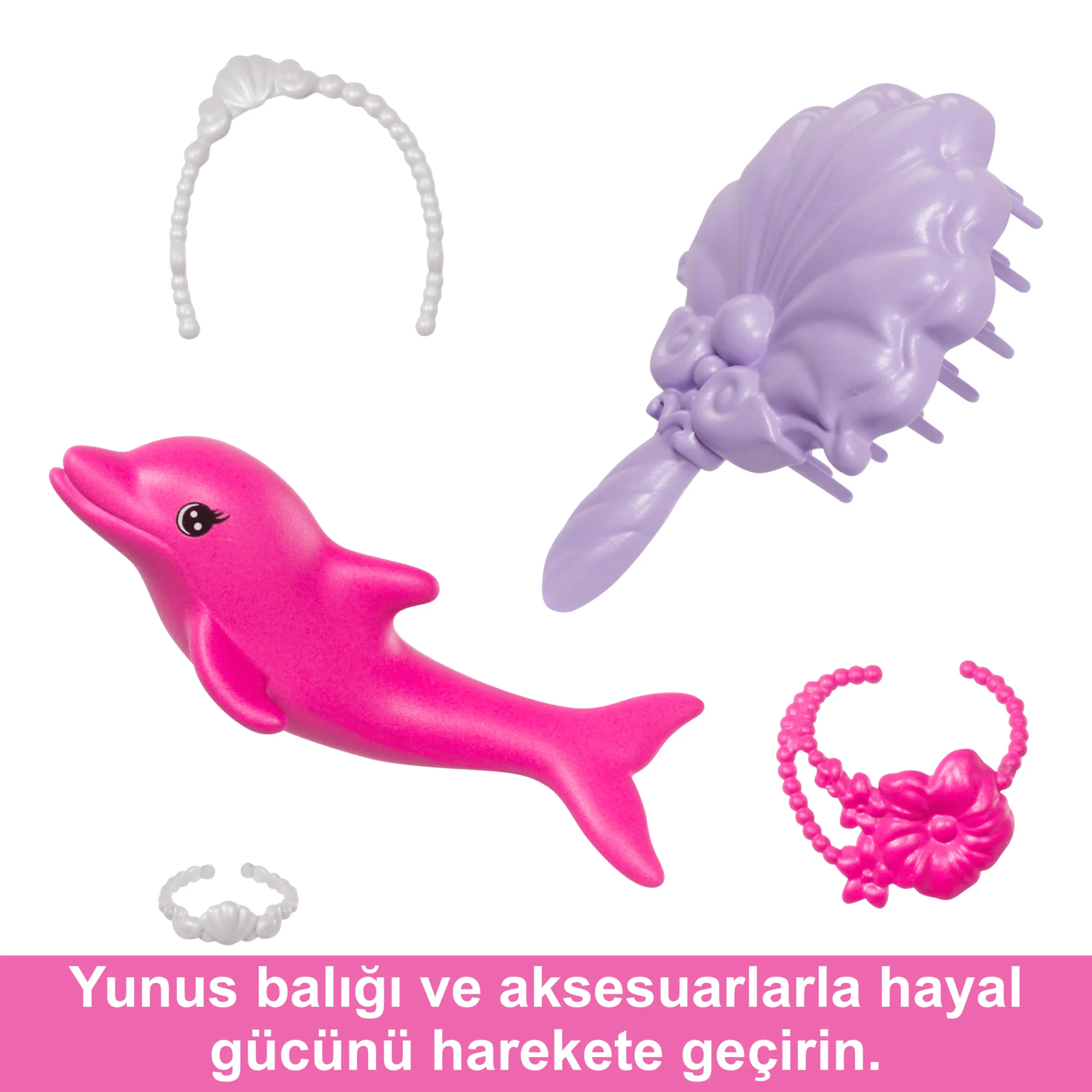 Deniz Kızı Barbie 'Malibu'; Renk Değişimi Özelliği, Yunus Ve Aksesuarlar - Image 5