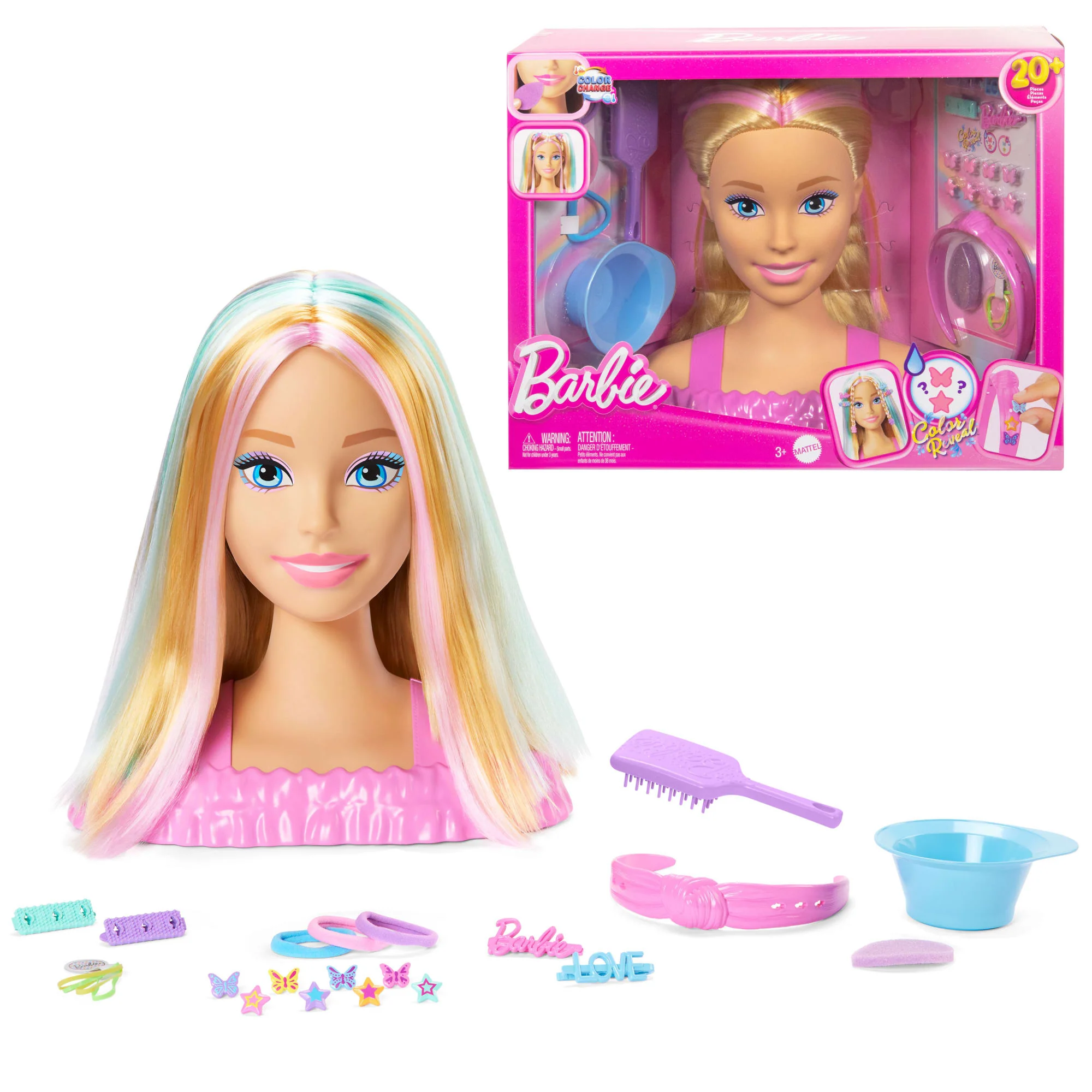 Barbie Saç Tasarımı Büstü, Sarı Saç Ve 20'Den Fazla Saç Şekillendirme Aksesuarı