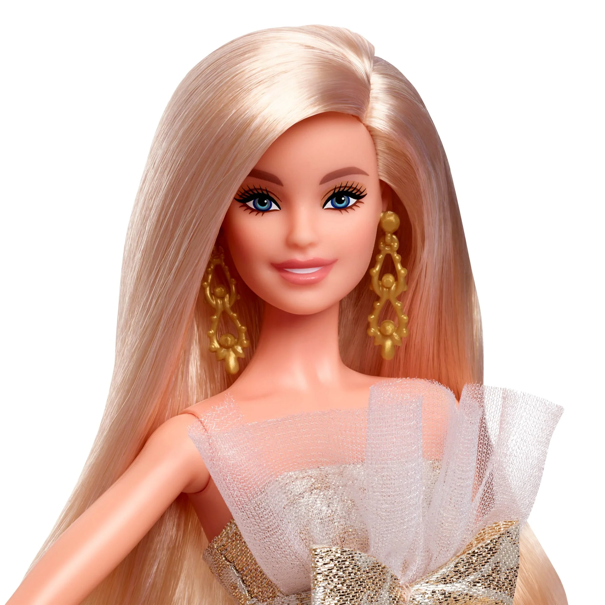 Barbie Signature 2025 Holiday Barbie Fashion Doll, Seasonal Collector, Blonde With Silver & Gold Gown - Image 2