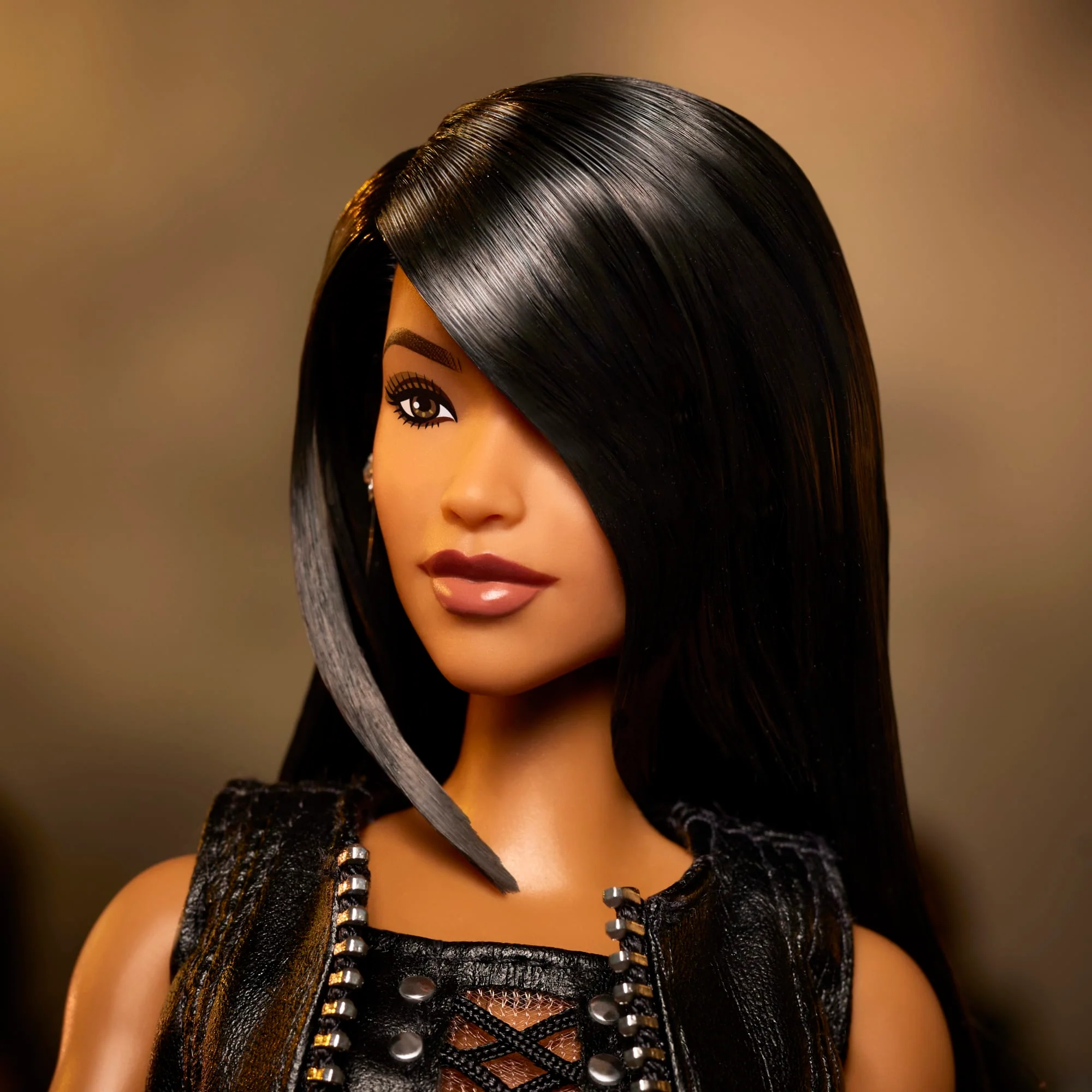 Barbie Signature Puppe, Aaliyah Sammelfigur Im Schwarzen Kunstleder-Outfit - Image 4