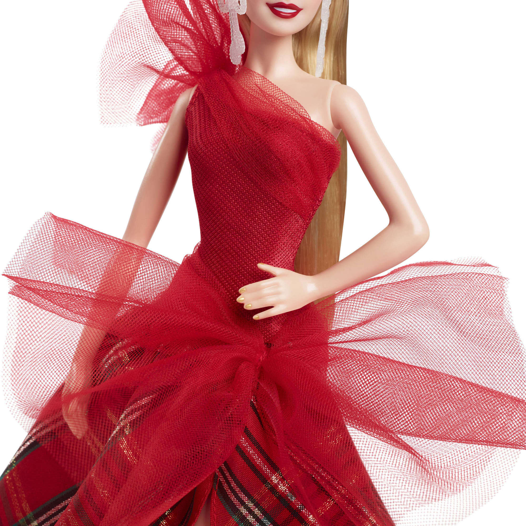 Barbie Signature, Barbie Magia Delle Feste 2024, Regalo Per Collezionisti Per Le Feste, Bionda Con Abito A Quadri - Image 3
