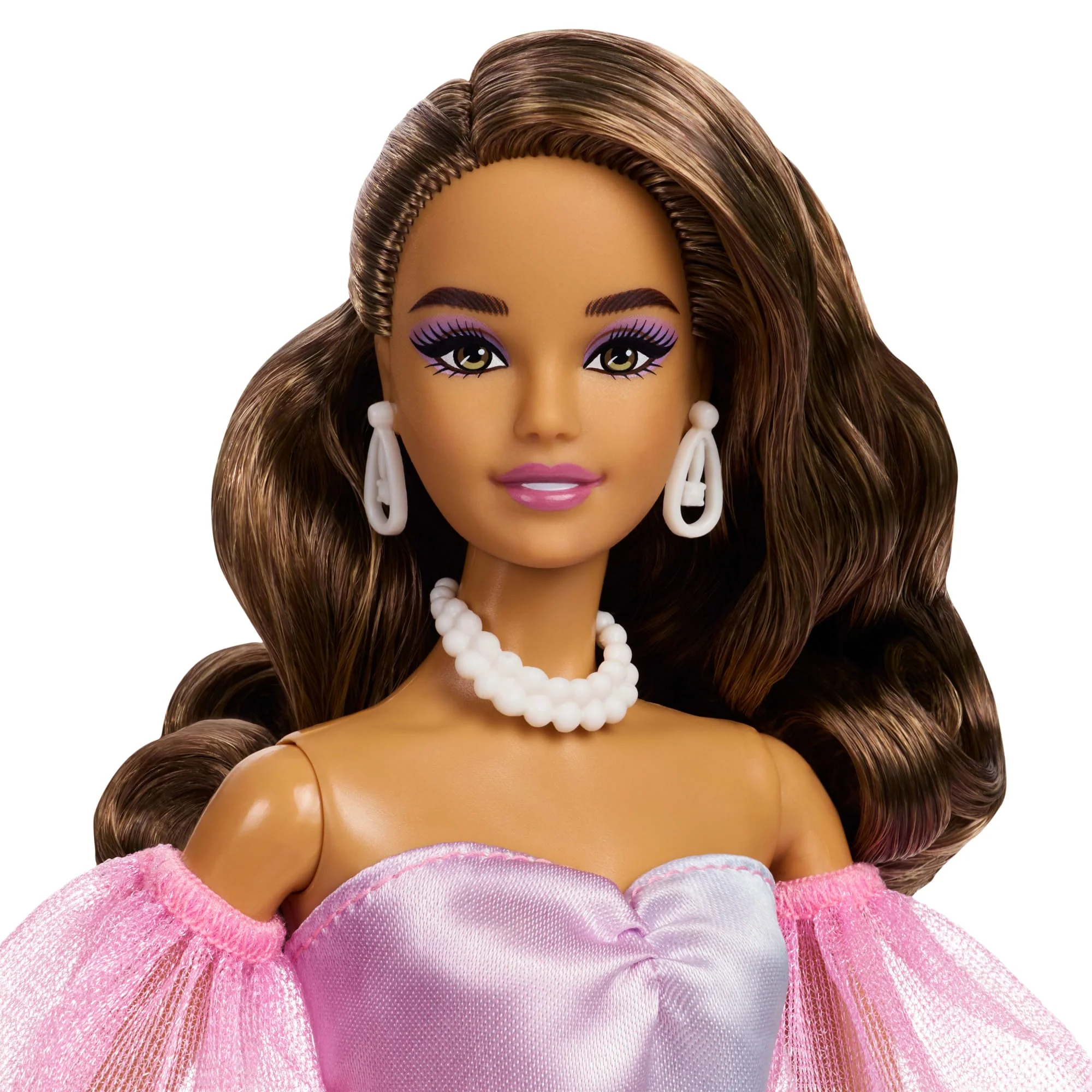 Muñeca Barbie Feliz Cumpleaños Con Vestido Con Efecto De Arcoíris En Tonos Pastel, Regalo Coleccionable - Image 2