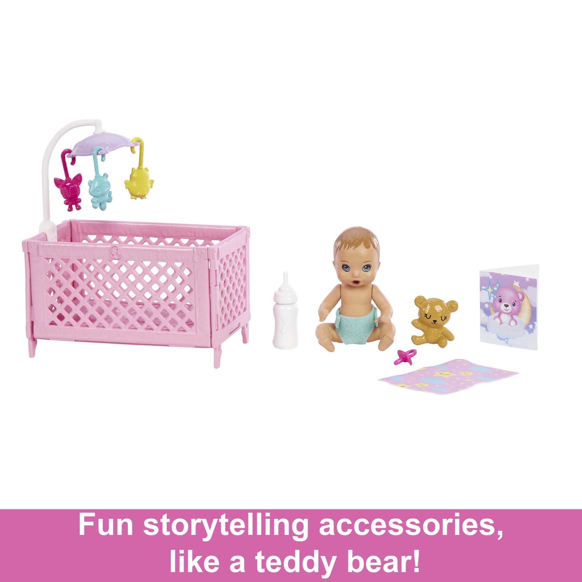 Barbie Skipper Babysitters Playset With Skipper Doll, Baby Doll With Sleepy Eyes, Crib And Accessories - Image 5