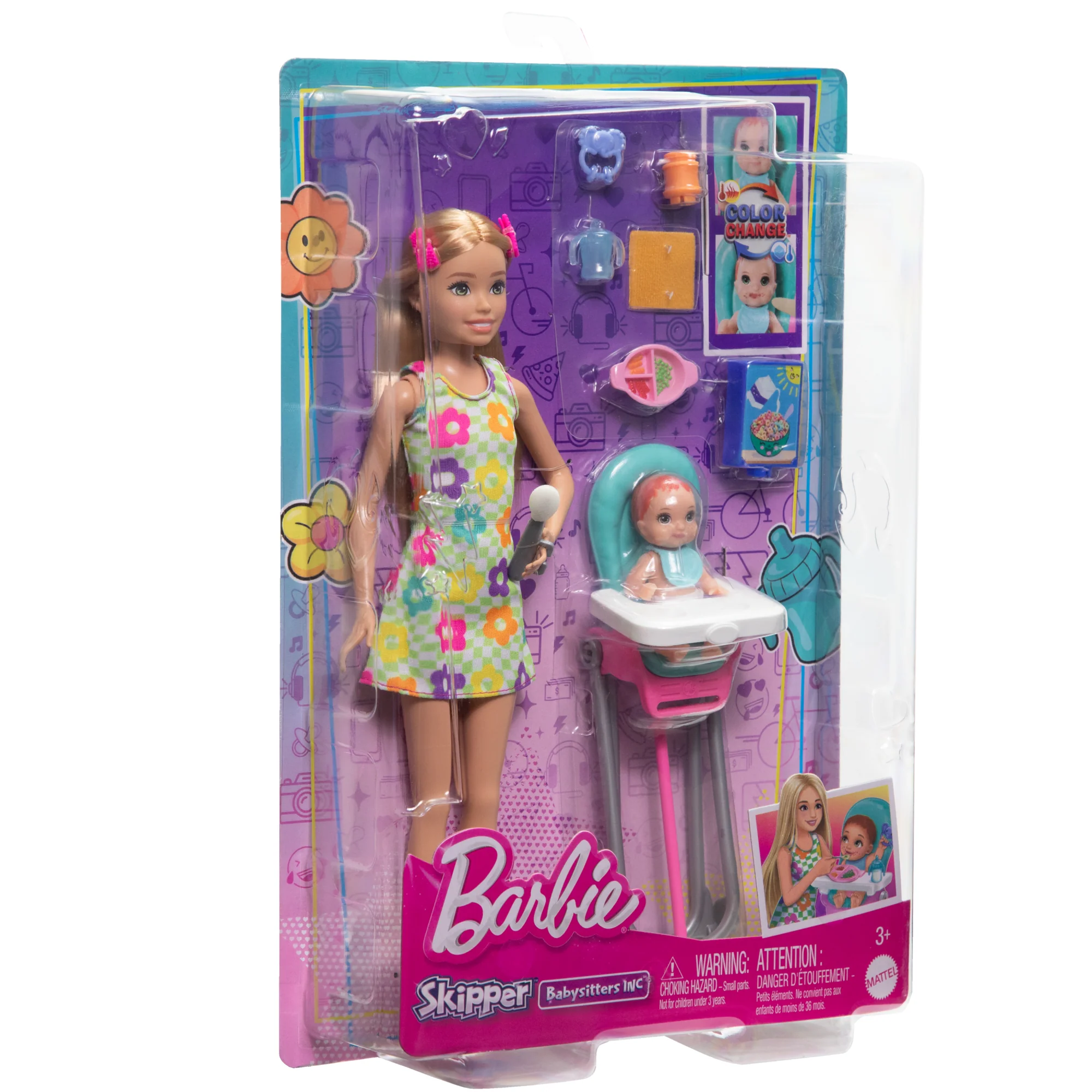 Barbie Muñeca Skipper Niñera Con Trona, Bebé Y Accesorios - Image 6