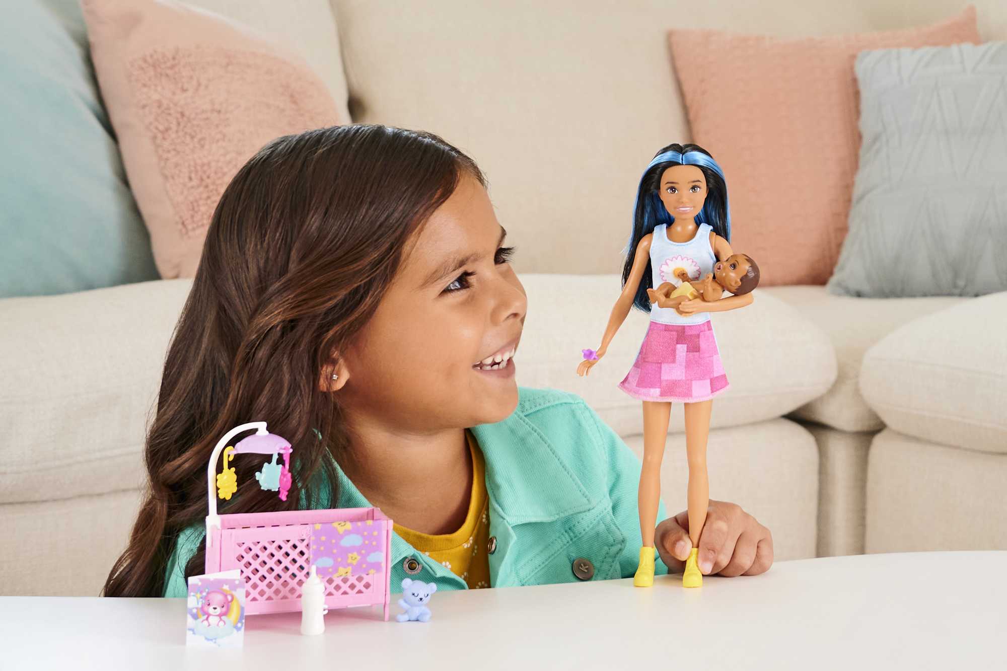 Barbie Pop En Accessoires, Babysitter Skipper Met Wiegje, Speelset - Image 2