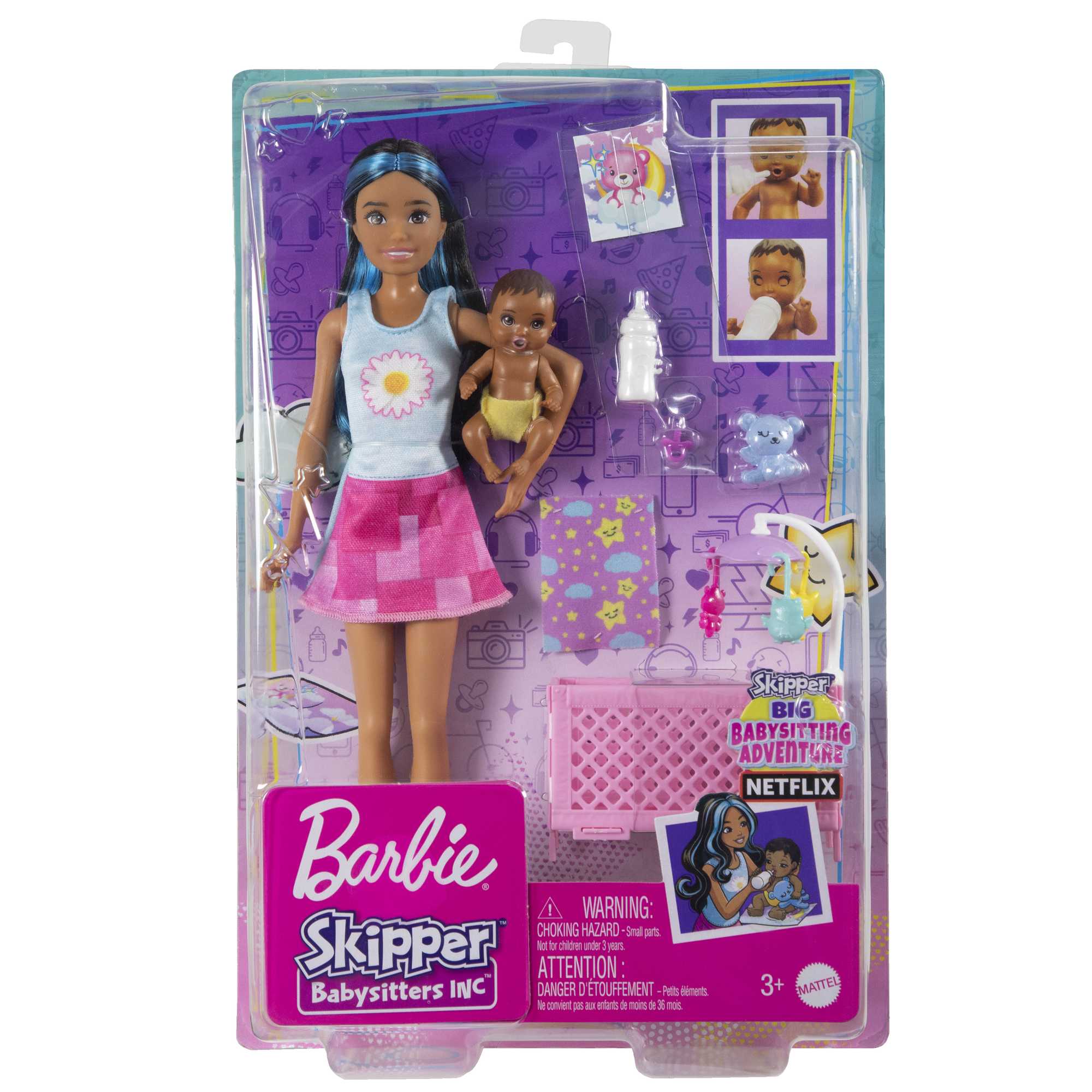 Barbie Pop En Accessoires, Babysitter Skipper Met Wiegje, Speelset - Image 6