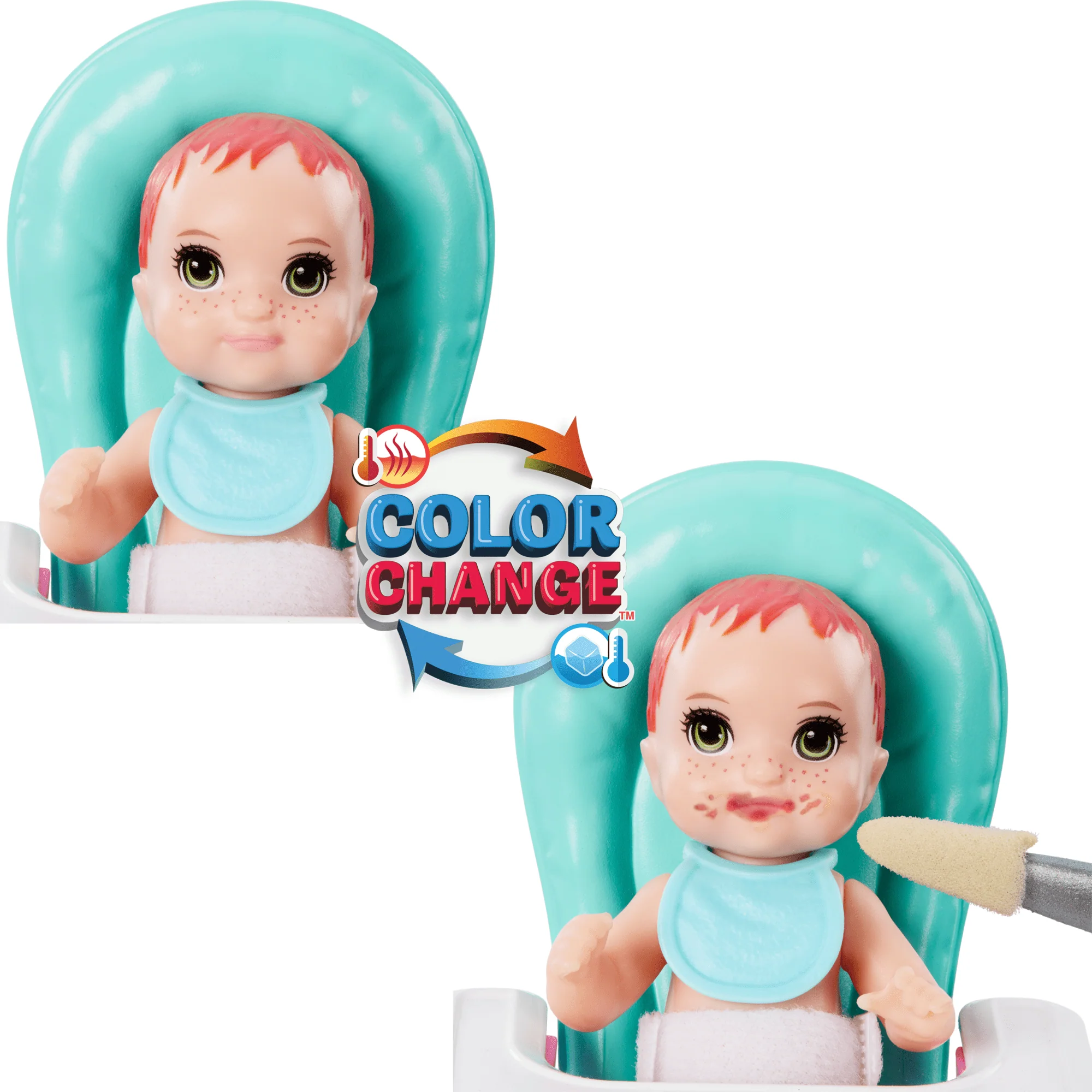 Barbie Skipper Babysitters Inc Speelset, Inclusief Pop, Baby En Maaltijdaccessoires, 10-Delige Set - Image 4