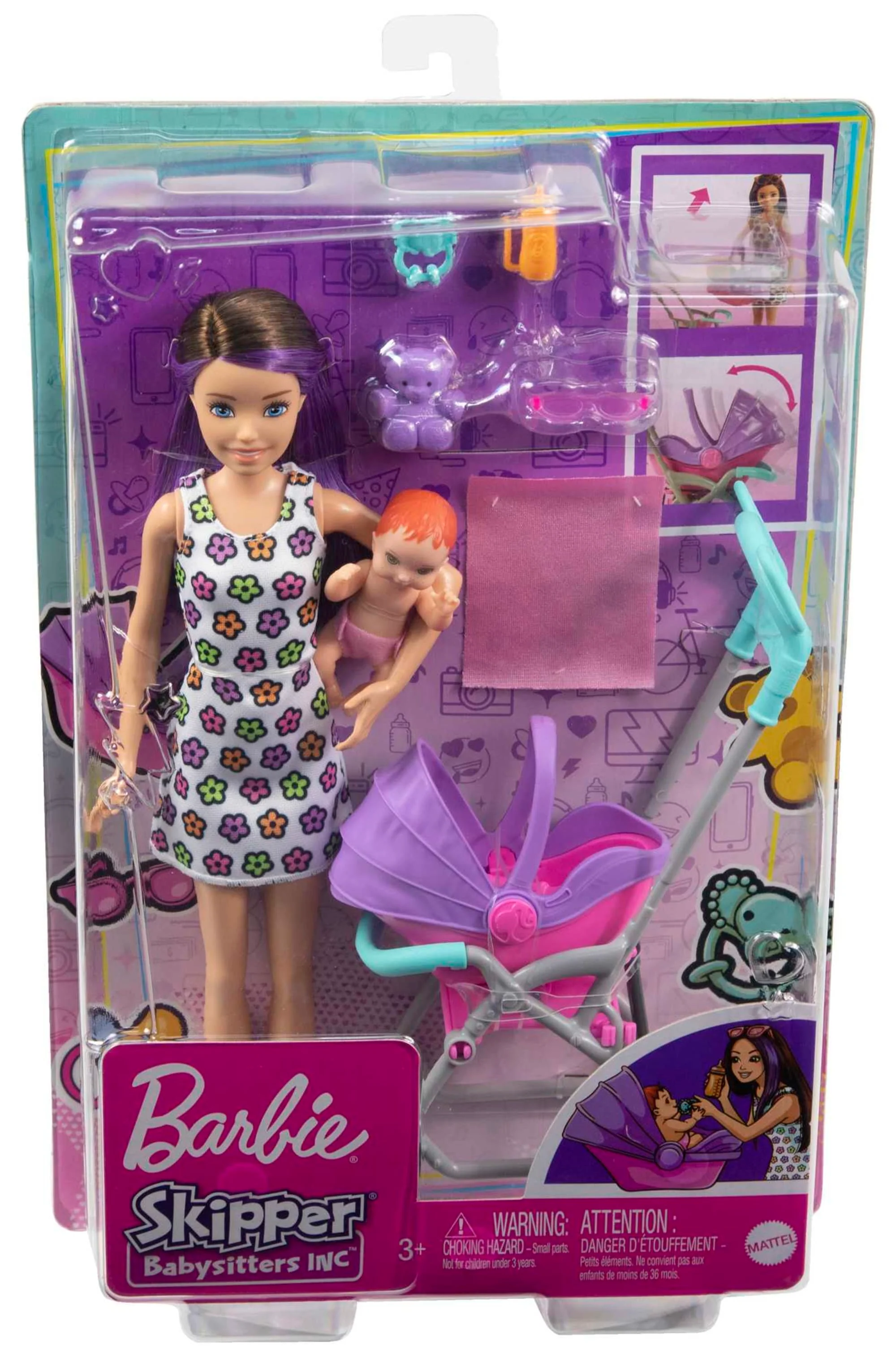 3 Yaş Ve Üzeri Çocuklar Için Barbie Skipper Bebek Bakıcısı Oyun Seti, Bebek Ve Bebek Arabası - Image 6