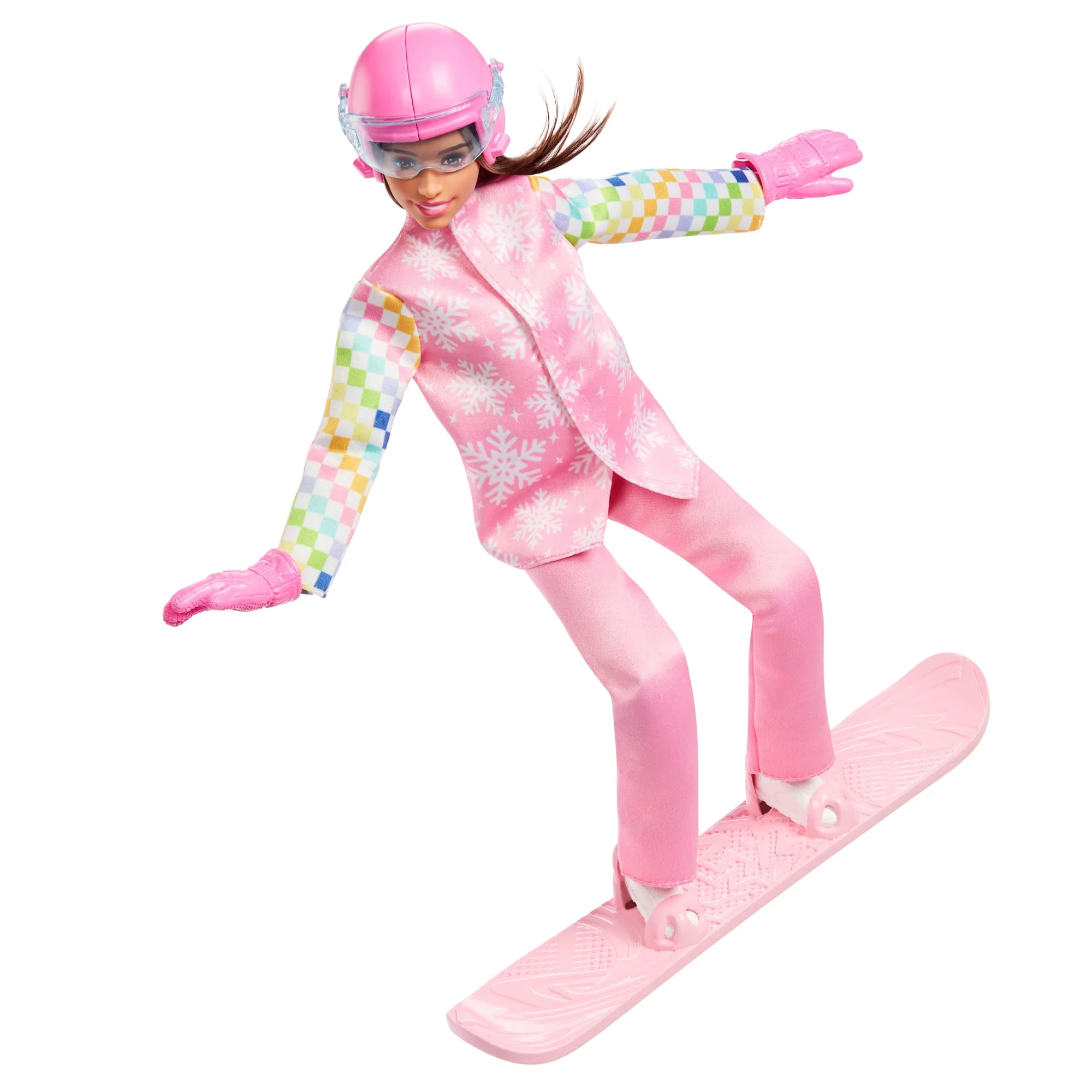 Barbie Beroepen Snowboarder Pop in Een Roze Jas Met Meer Dan 10 Accessoires, Waaronder Een Snowboard Dat Van Kleur Verandert - Image 5