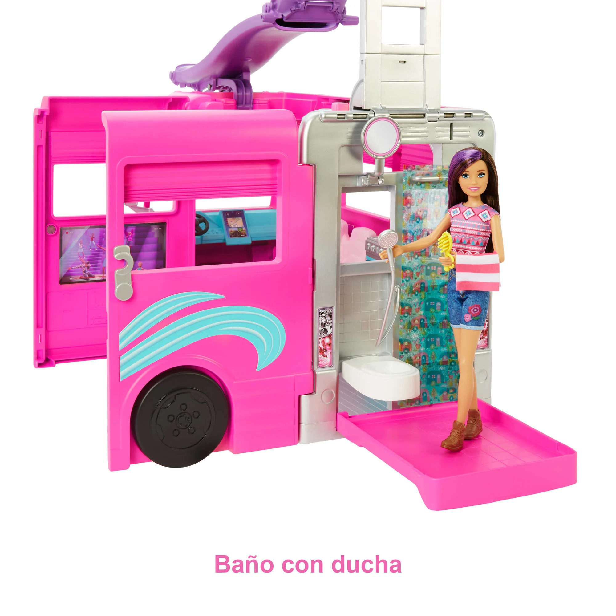 Caravana De Ensueño De Barbie, 76,2Cm De Altura, Con Piscina, Tobogán Y Más De 60 Accesorios - Image 5