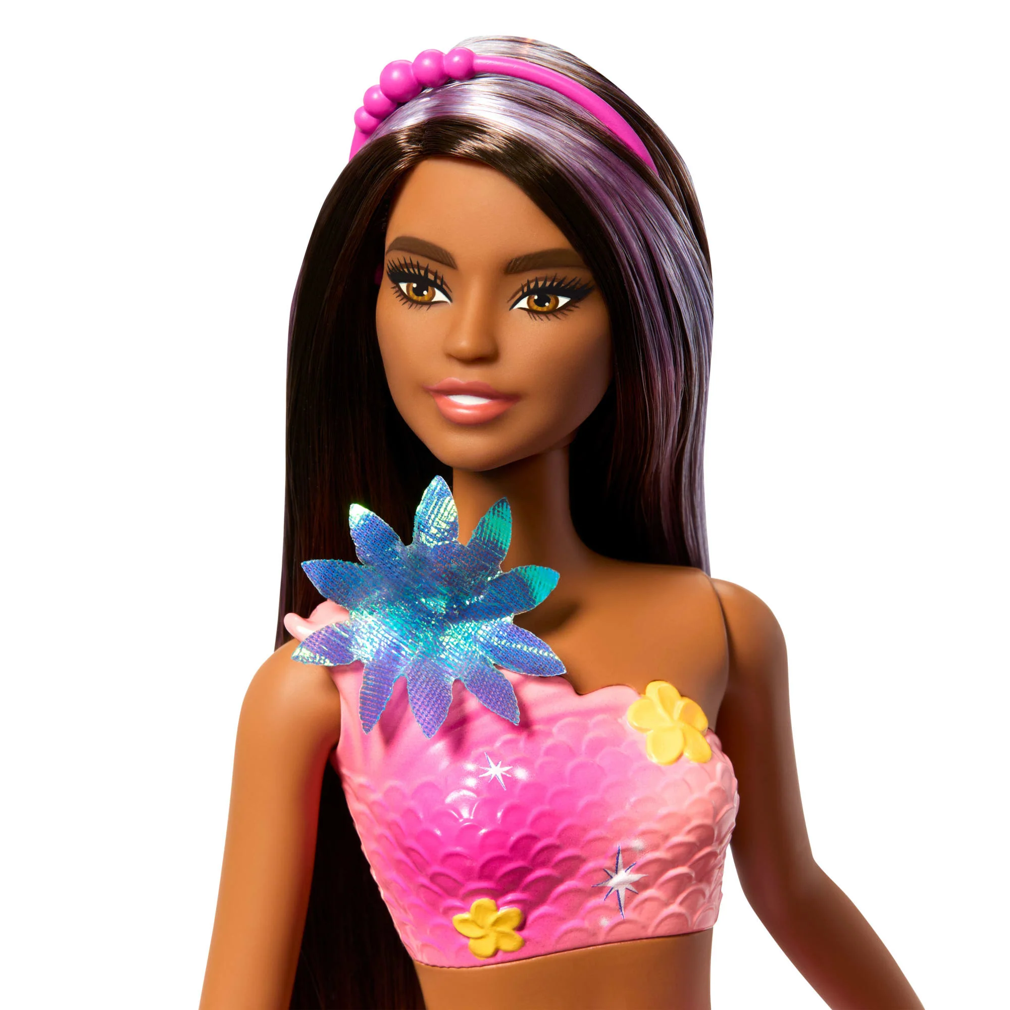 Barbie Syrenka Rozkwitające kwiaty Lalka brunetka z funkcją Zabawka 3+ - Image 5