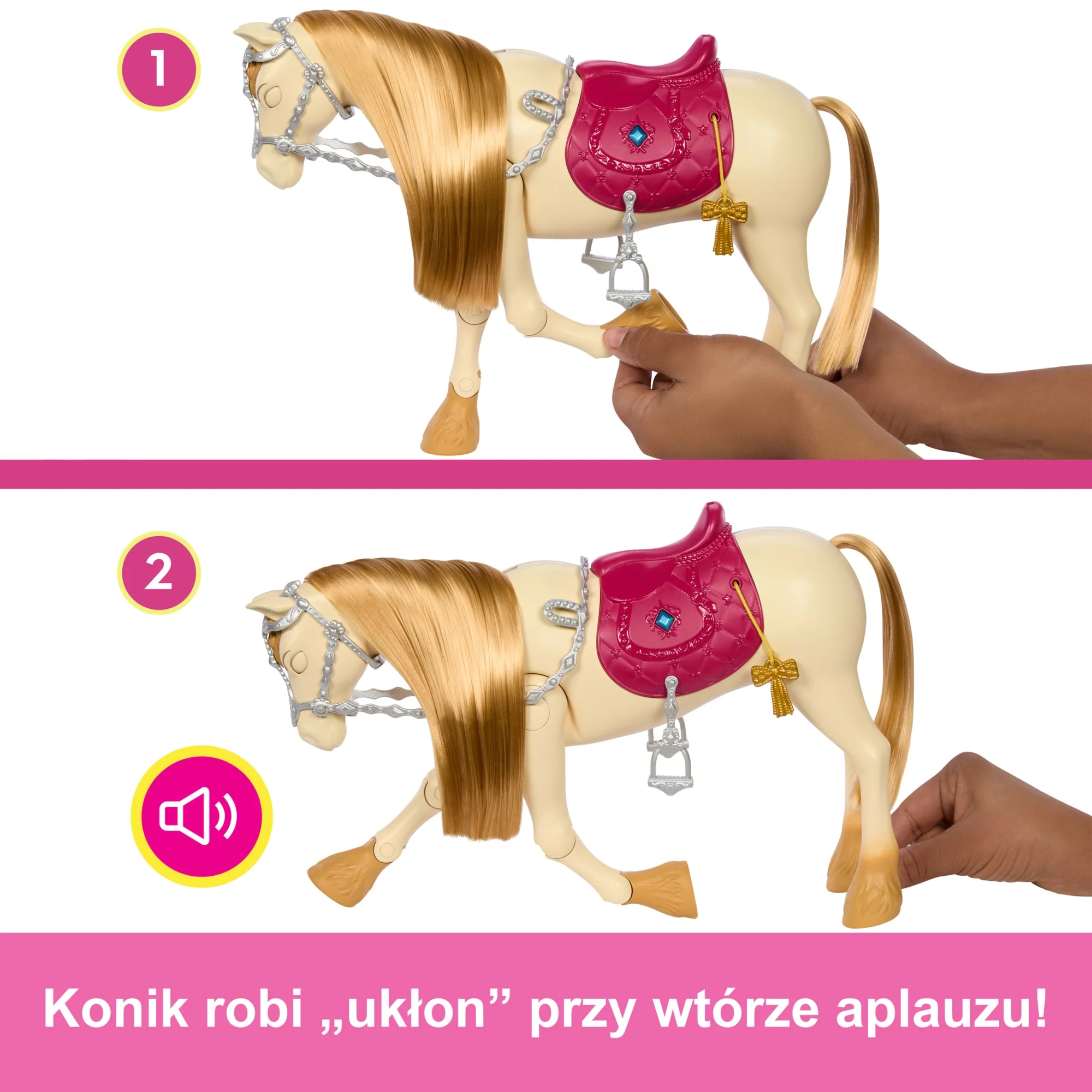 Barbie Tańczący koń Interaktywna zabawka konik z dźwiękami i ruchem + akcesoria - Image 3
