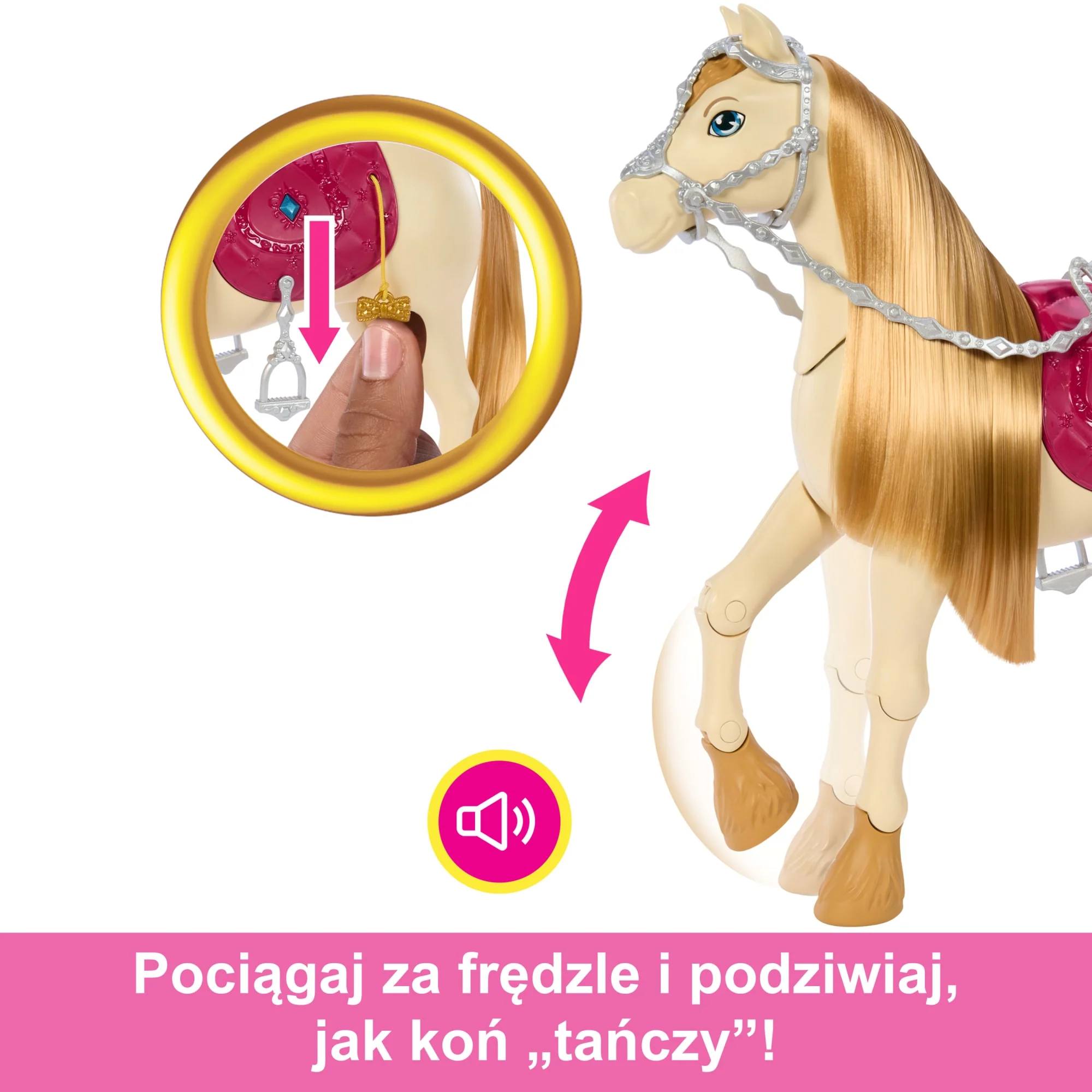Barbie Tańczący koń Interaktywna zabawka konik z dźwiękami i ruchem + akcesoria - Image 4