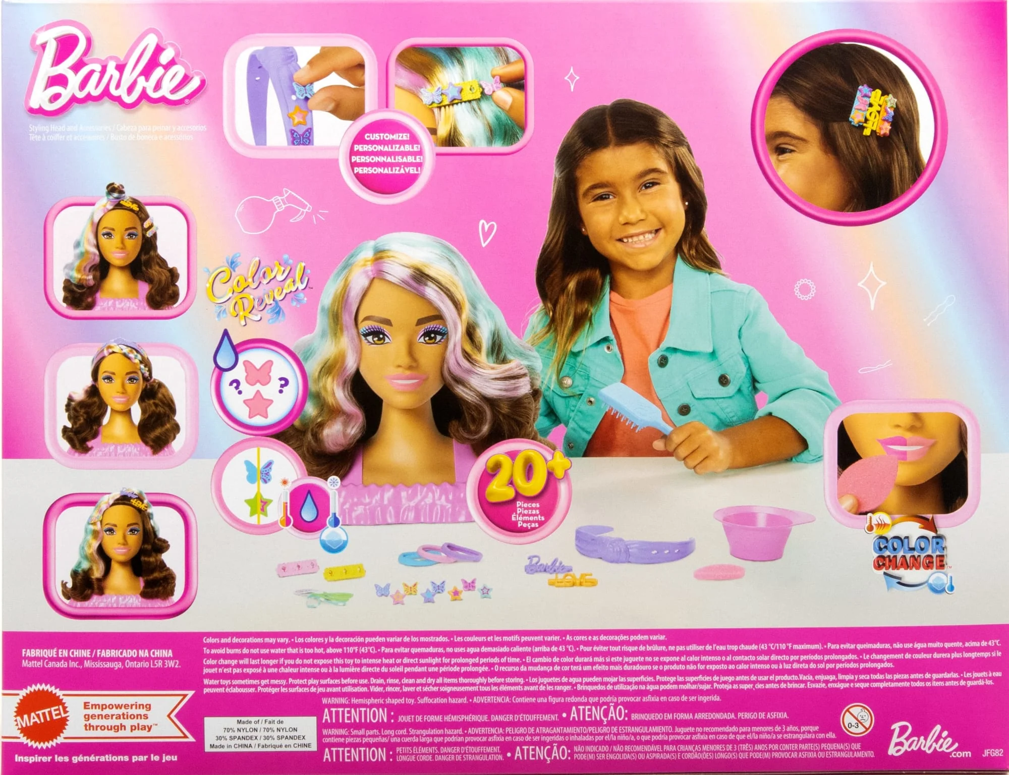 Barbie-Tête À Coiffer Color Reveal-Chevelure Brun Foncé Et Accessoires - Image 6