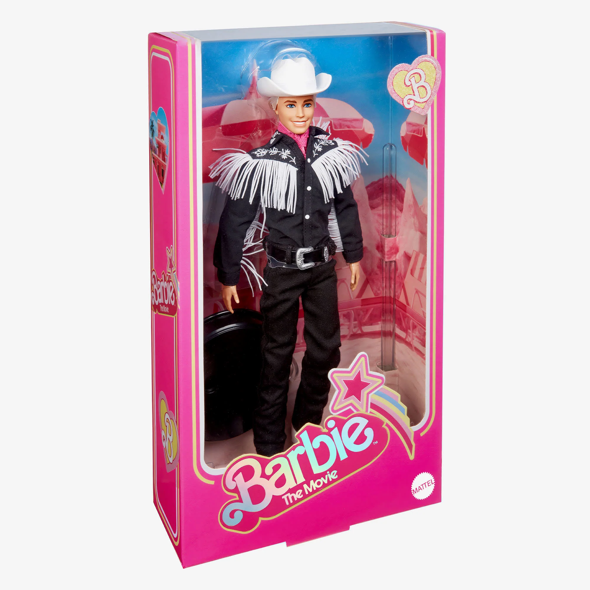 Barbie Le Film Poupée Ken À Collectionner Inspirée Du Film Barbie, Avec Tenue Noire À Franges Blanches, Chapeau Et Bottes De Cowboy De Couleur Blanche Et Bandana Rose - Image 14