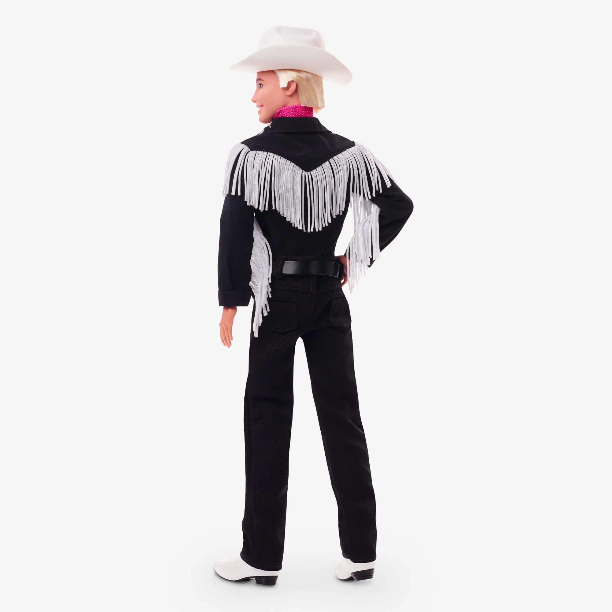 Barbie Le Film Poupée Ken À Collectionner Inspirée Du Film Barbie, Avec Tenue Noire À Franges Blanches, Chapeau Et Bottes De Cowboy De Couleur Blanche Et Bandana Rose - Image 2