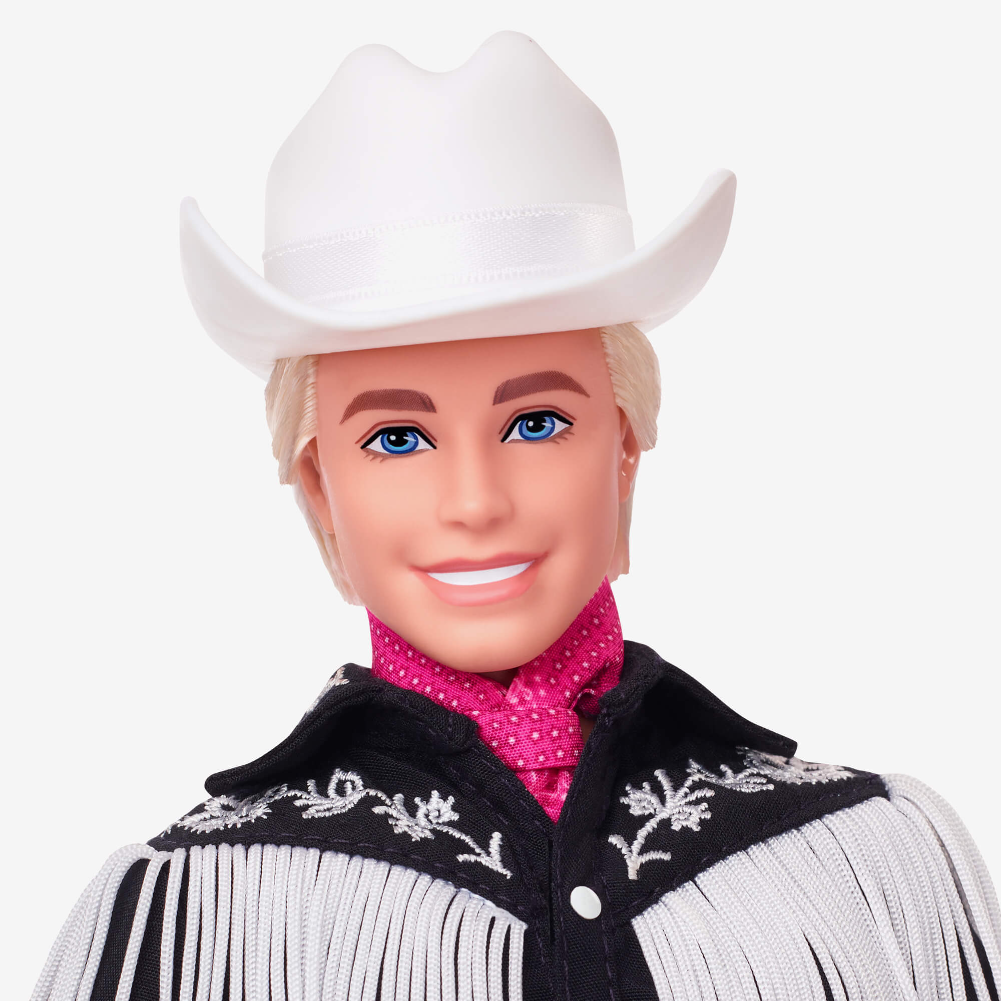 Barbie Le Film Poupée Ken À Collectionner Inspirée Du Film Barbie, Avec Tenue Noire À Franges Blanches, Chapeau Et Bottes De Cowboy De Couleur Blanche Et Bandana Rose - Image 5