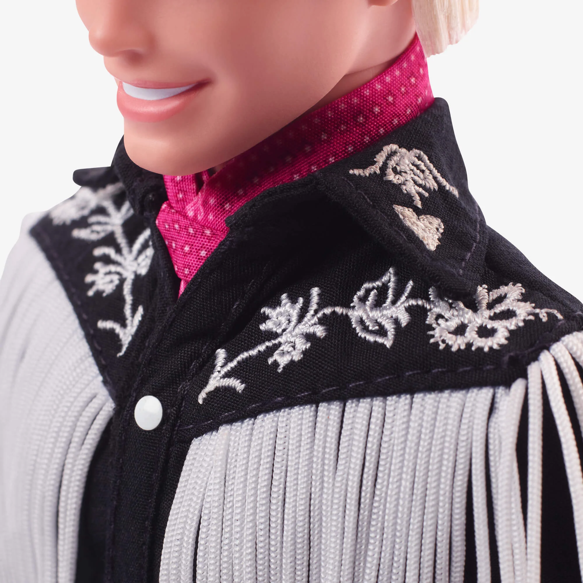Barbie Le Film Poupée Ken À Collectionner Inspirée Du Film Barbie, Avec Tenue Noire À Franges Blanches, Chapeau Et Bottes De Cowboy De Couleur Blanche Et Bandana Rose - Image 6