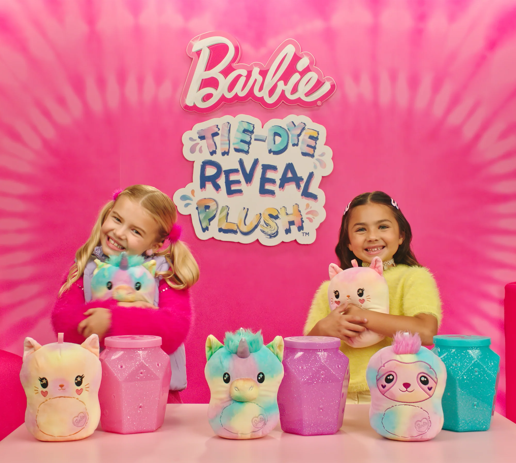 Peluches De Barbie Tie-Dye Reveal, Animal De Peluche De 17,7Cm Con Tela Lavable - Image 2