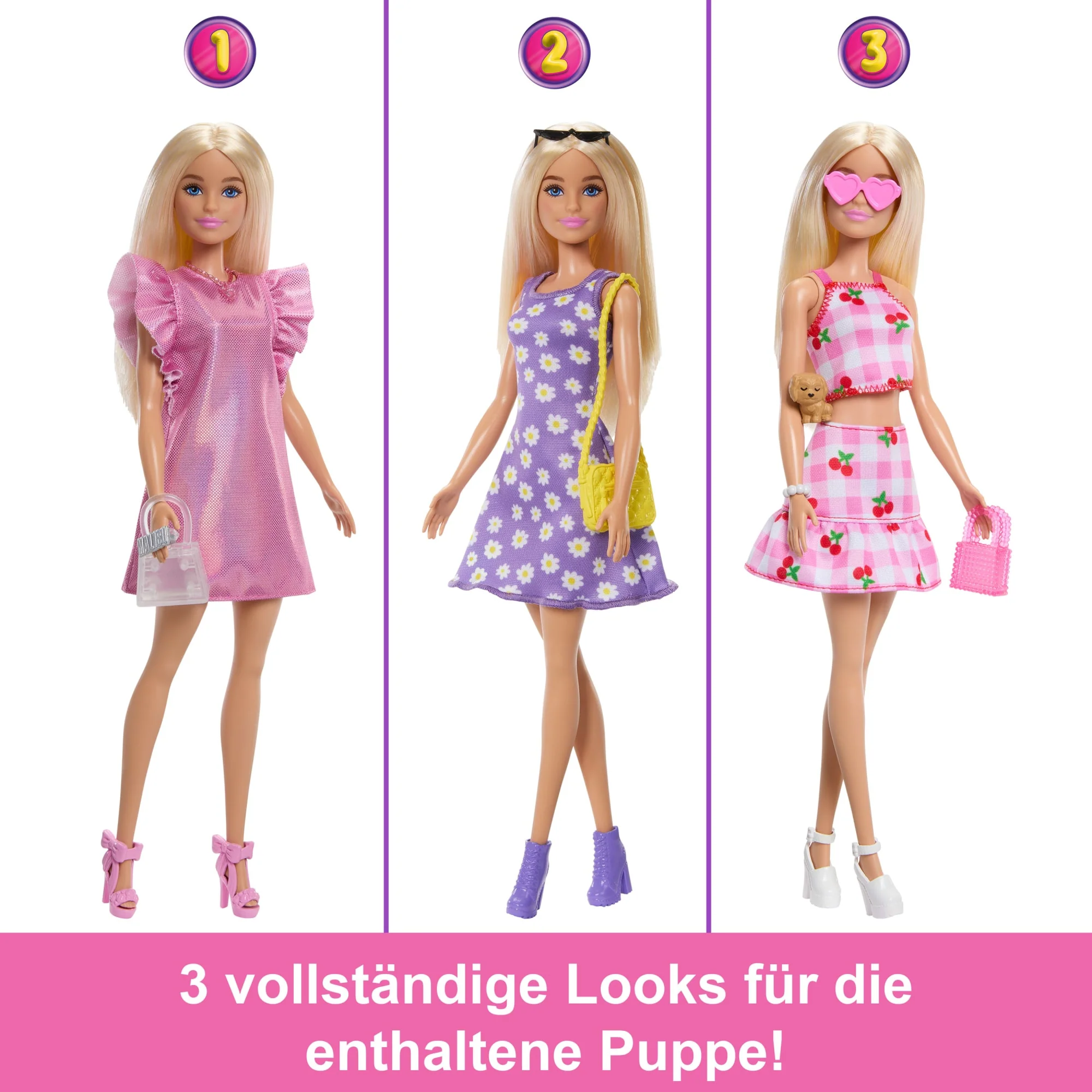 Barbie Traumkleiderschrank Spielzeug, Spielset Mit Modepuppe, Moden Und Accessoires, Knapp 1 M Breit Mit Mehr Als 25 Teilen - Image 5