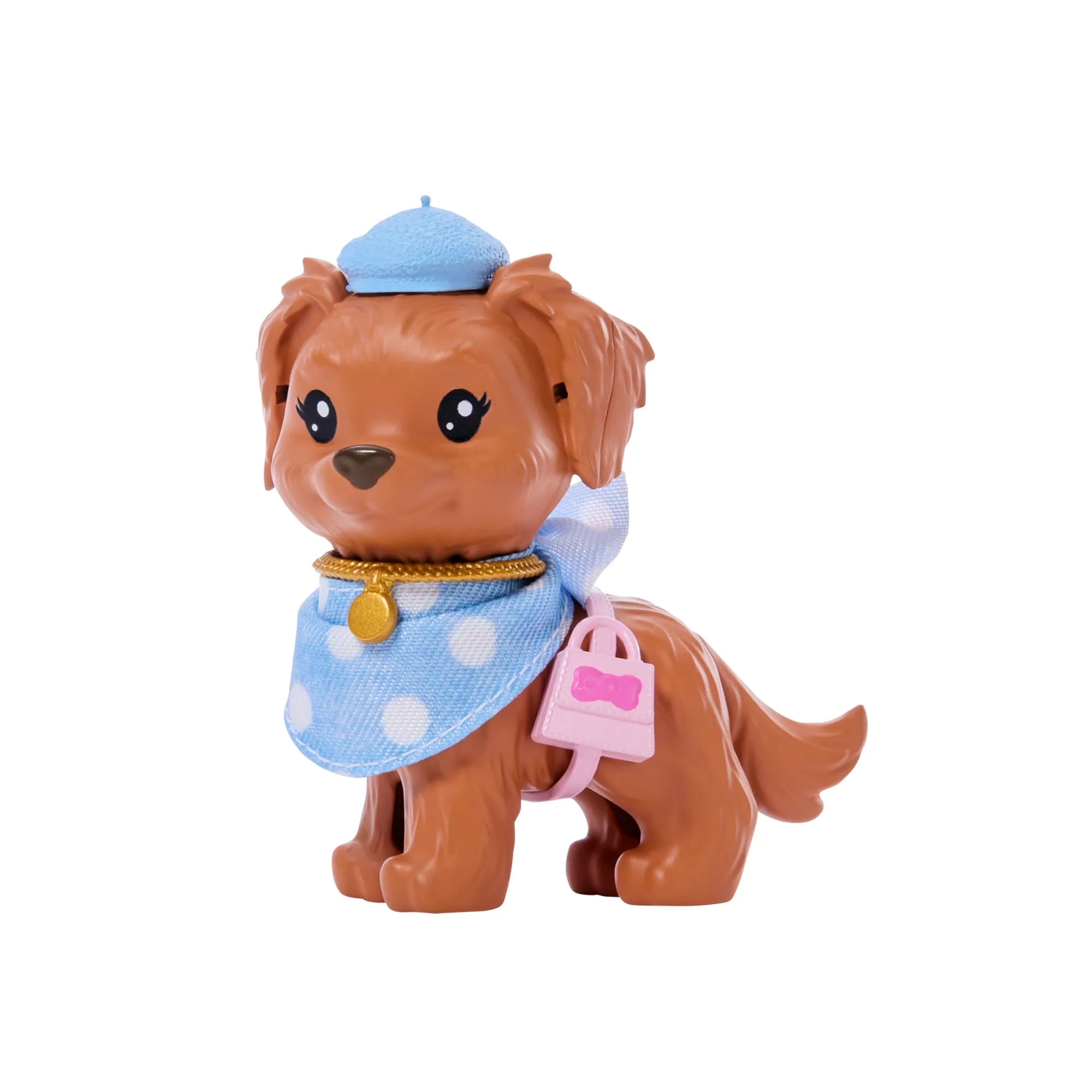 Barbie Twinning Looks, Bambola Alla Moda Con Cagnolino, Accessori E Abiti Azzurri Abbinati, Castana - Image 5