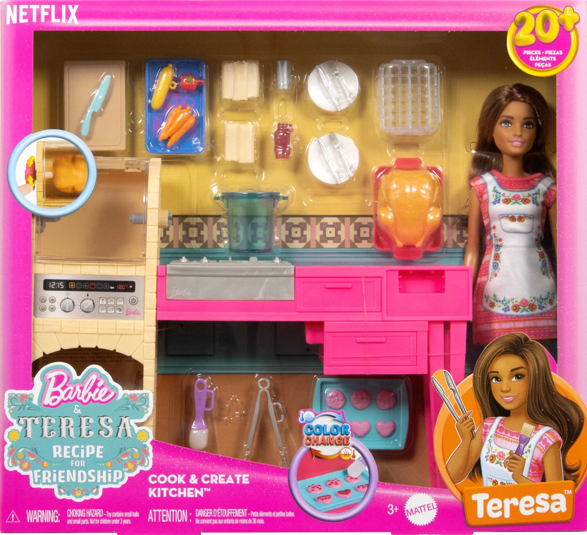 Barbie Ve Teresa'nın DOStluk Tarifi Teresa Bebek Ve Mutfak Oyun Seti, 20'Den Fazla Aksesuar - Image 6