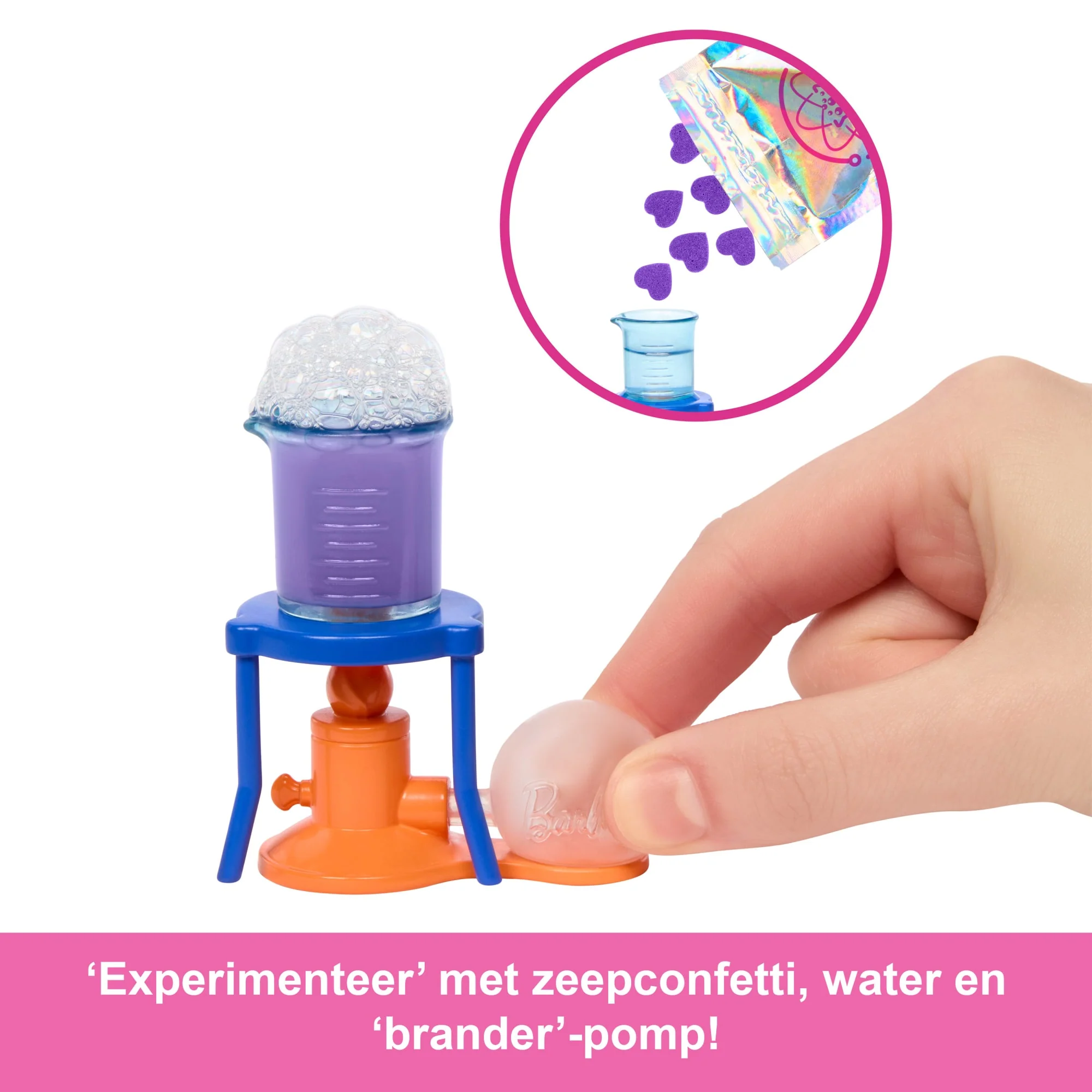 Barbie Wetenschapper, Pop En Accessoires, Met Blonde Modepop, Laboratoriumtafel, En Van Kleur Veranderende Accessoires - Image 4