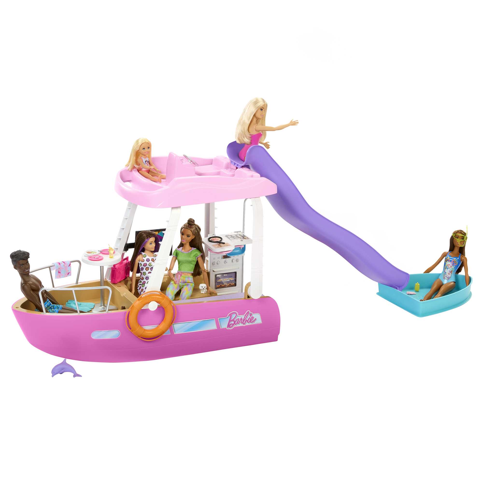 Barbie Wymarzona łódka Dream Boat Zestaw z łódką, basenem, zjeżdżalnią i akcesoriami - Image 2