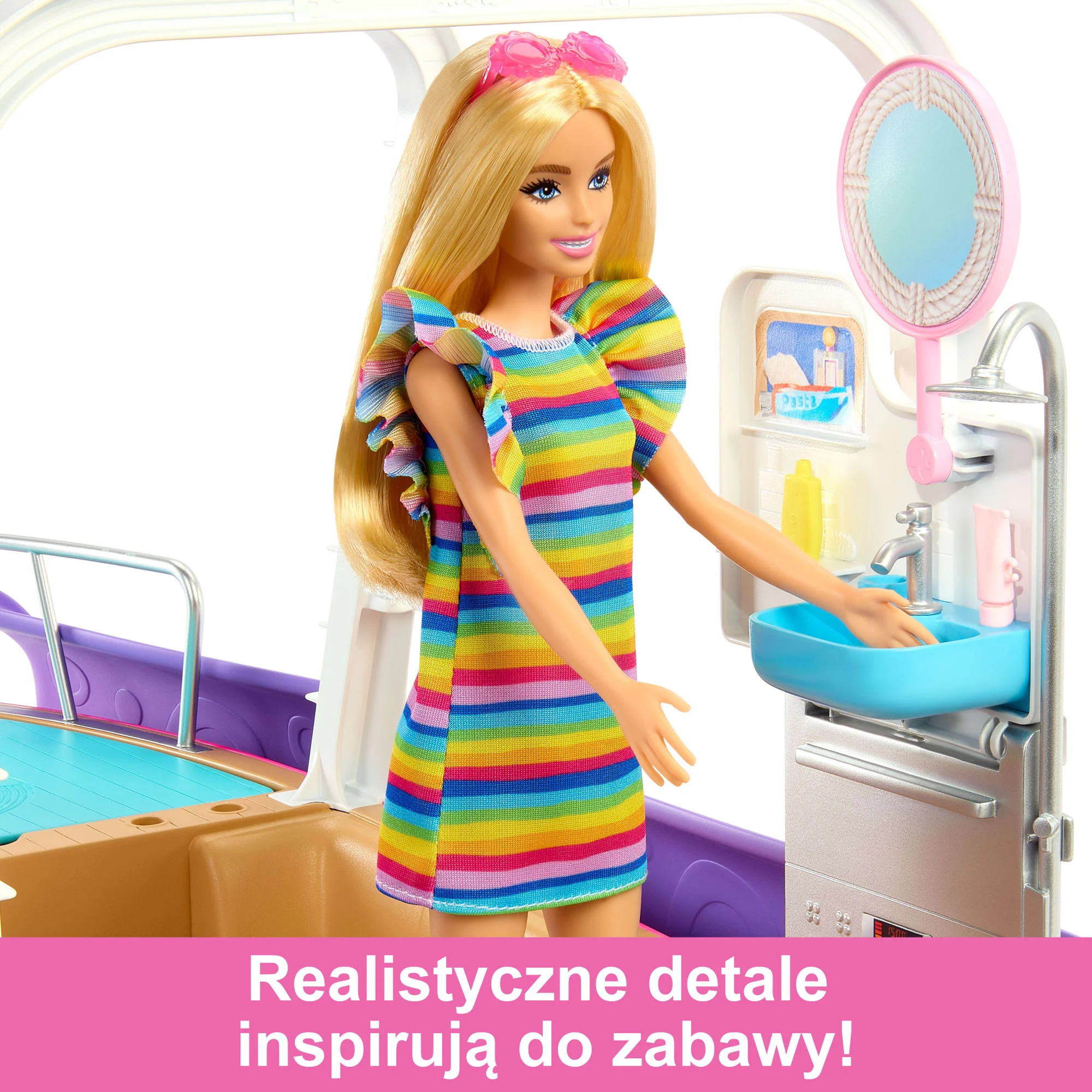 Barbie Wymarzona łódka Dream Boat Zestaw z łódką, basenem, zjeżdżalnią i akcesoriami - Image 5