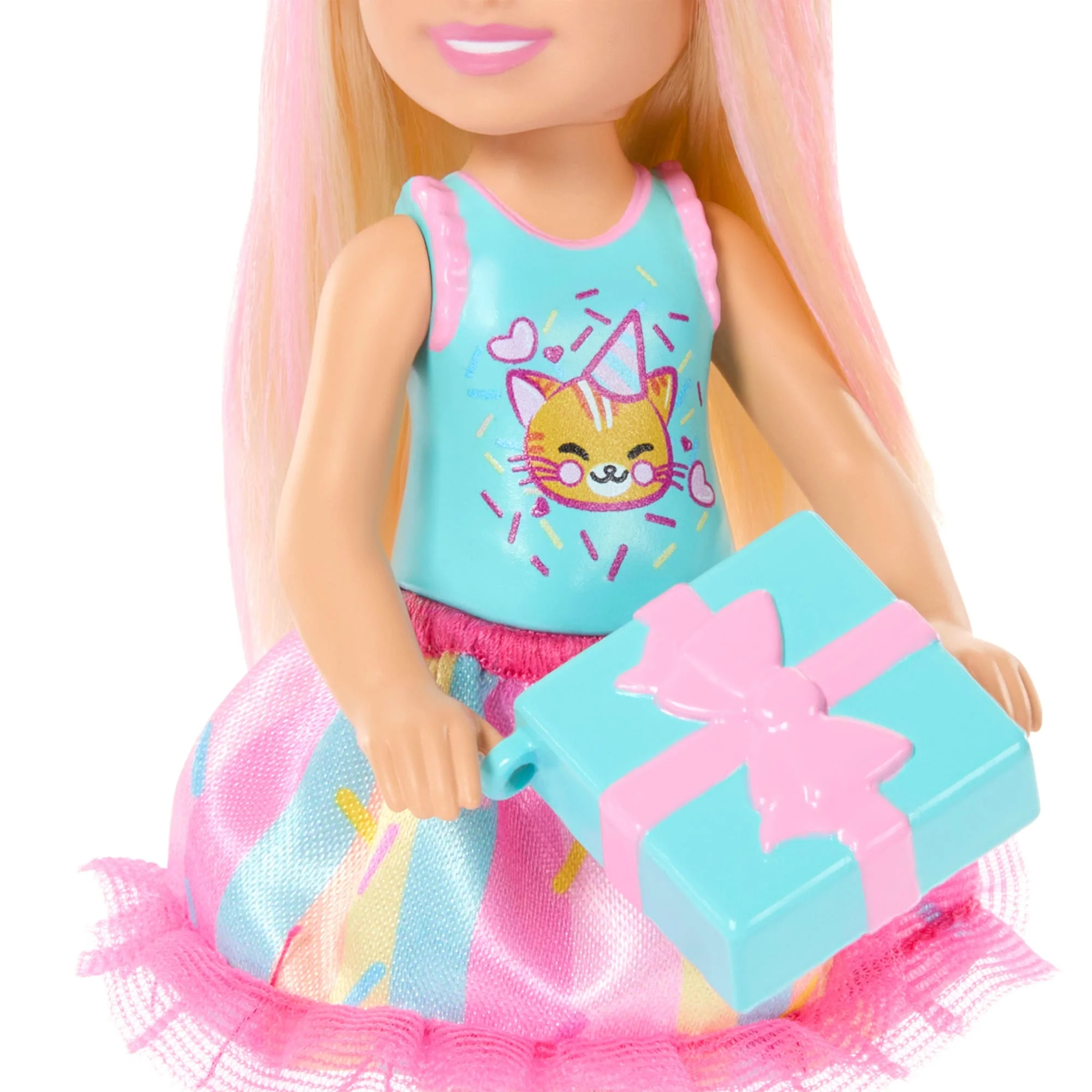 Sarı Saçlarında Pembeler Olan Küçük Barbie Club Chelsea Bebek Ve Parti Aksesuarları - Image 5